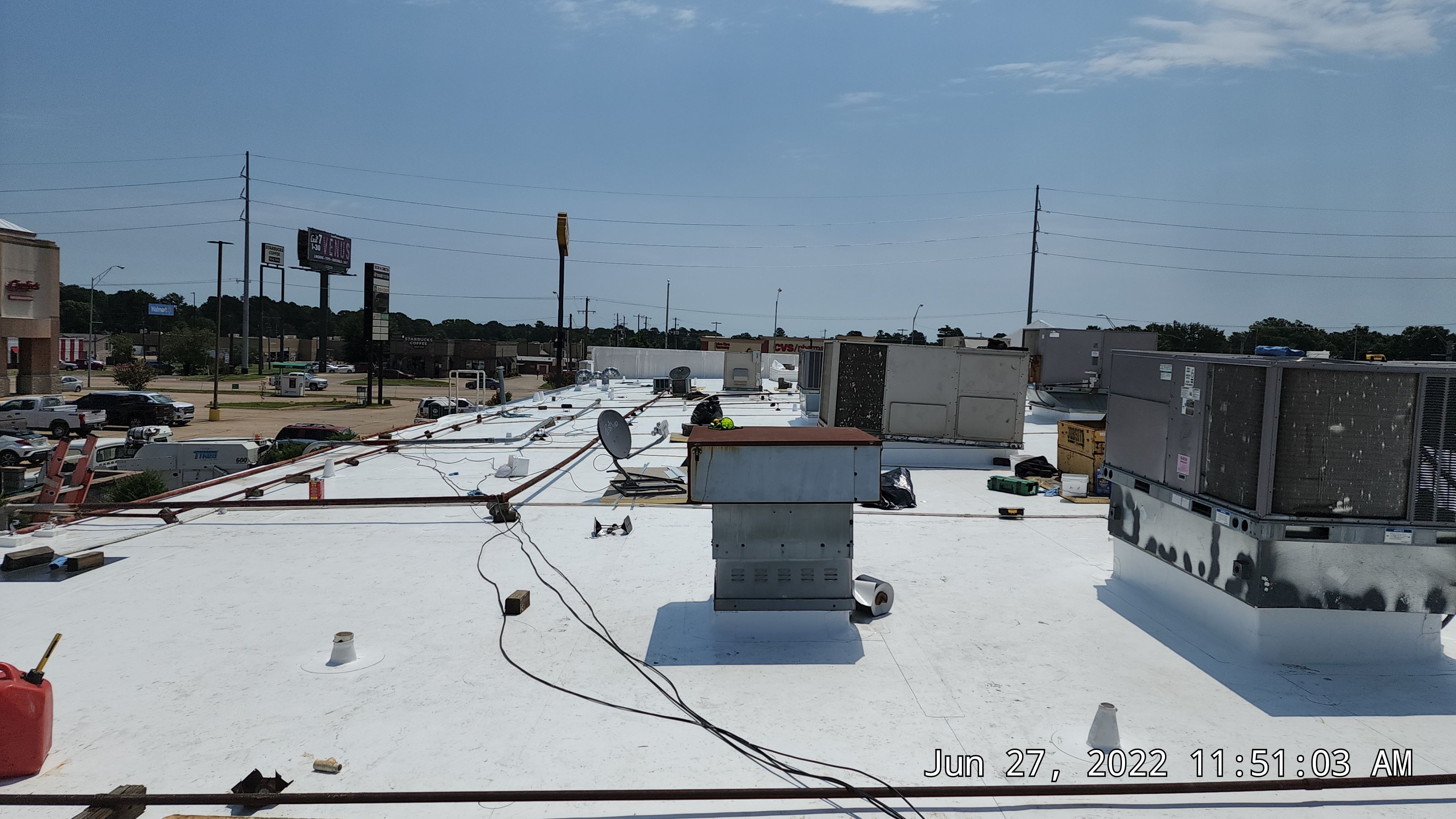 Commercial Roofing Installation using 50 mil PVC by Hostetler Roofing