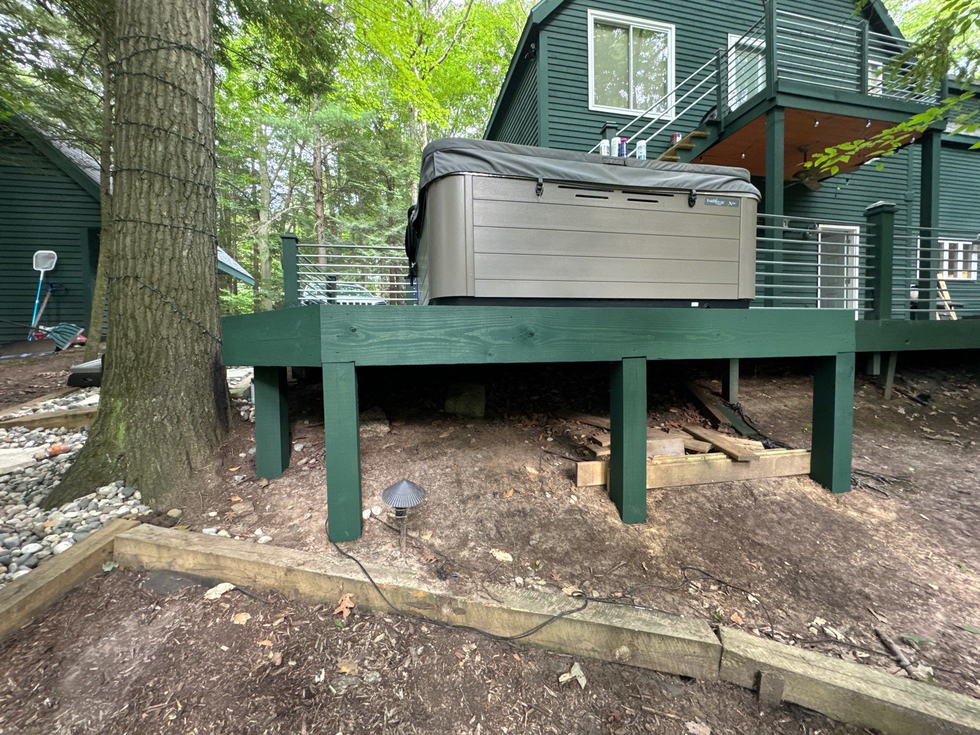 Solid staining decking and stairs. by Gordon Painting