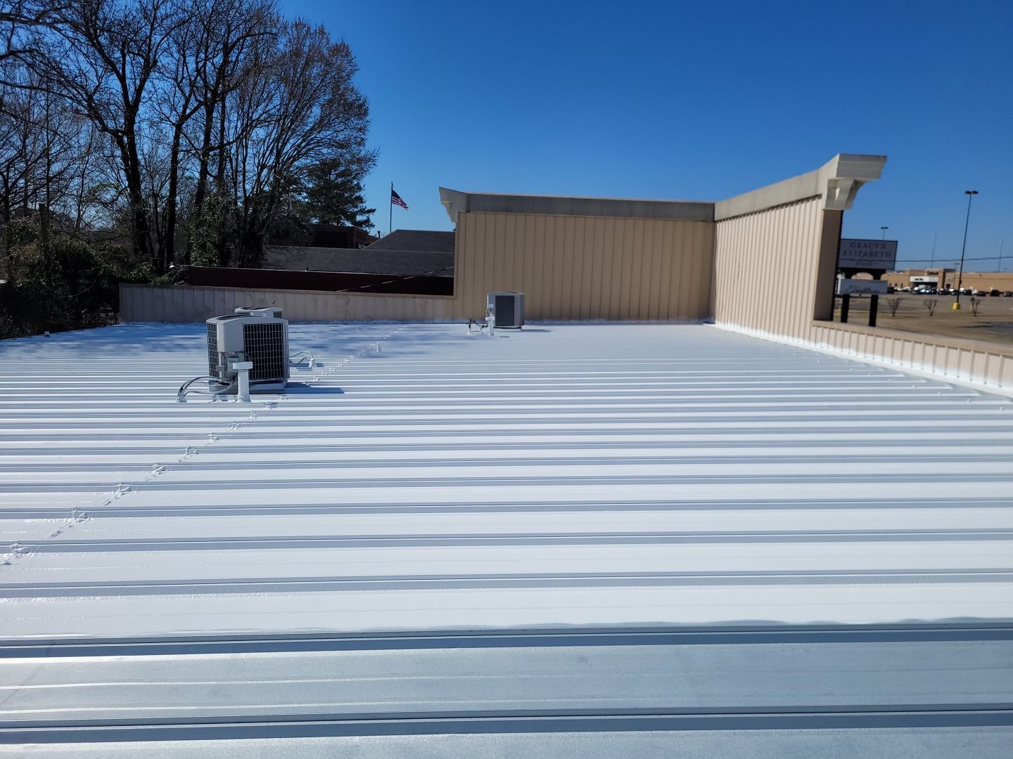 Commercial Metal Restoration System using Aldocoat Coatings by Hostetler Roofing