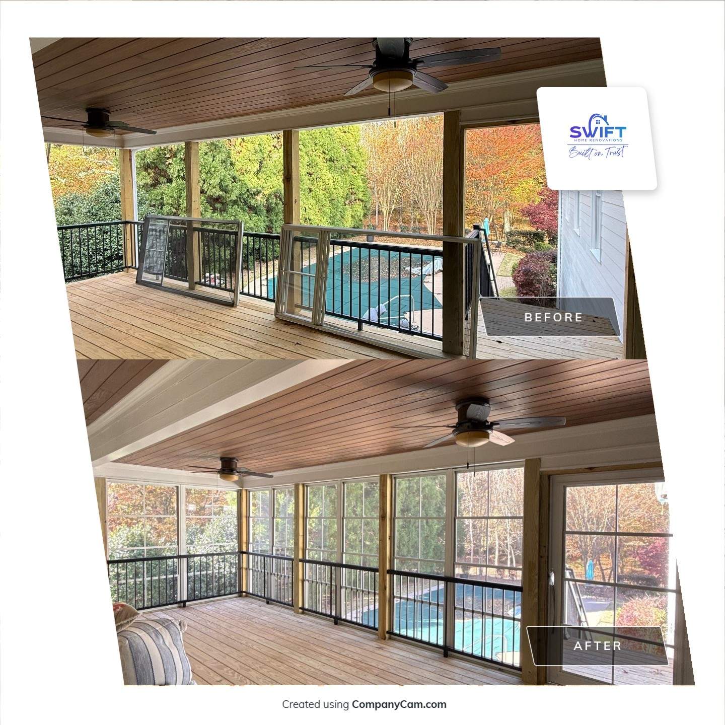 Elevated Deck and Screened-In Porch Replacement in Powder Springs by Swift Home Renovations