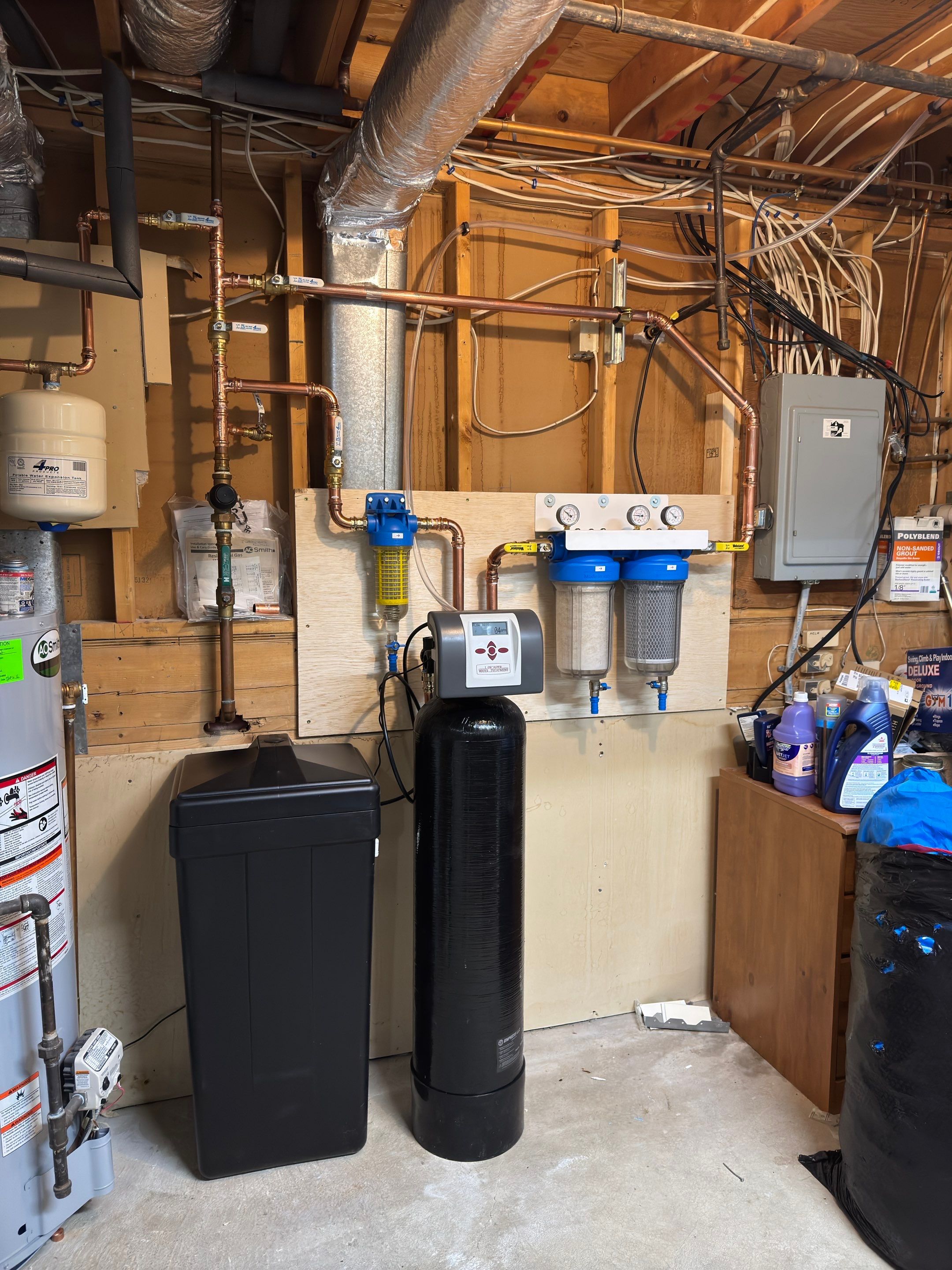 Water Softener and Heater Install by Stake Plumbing and Heating