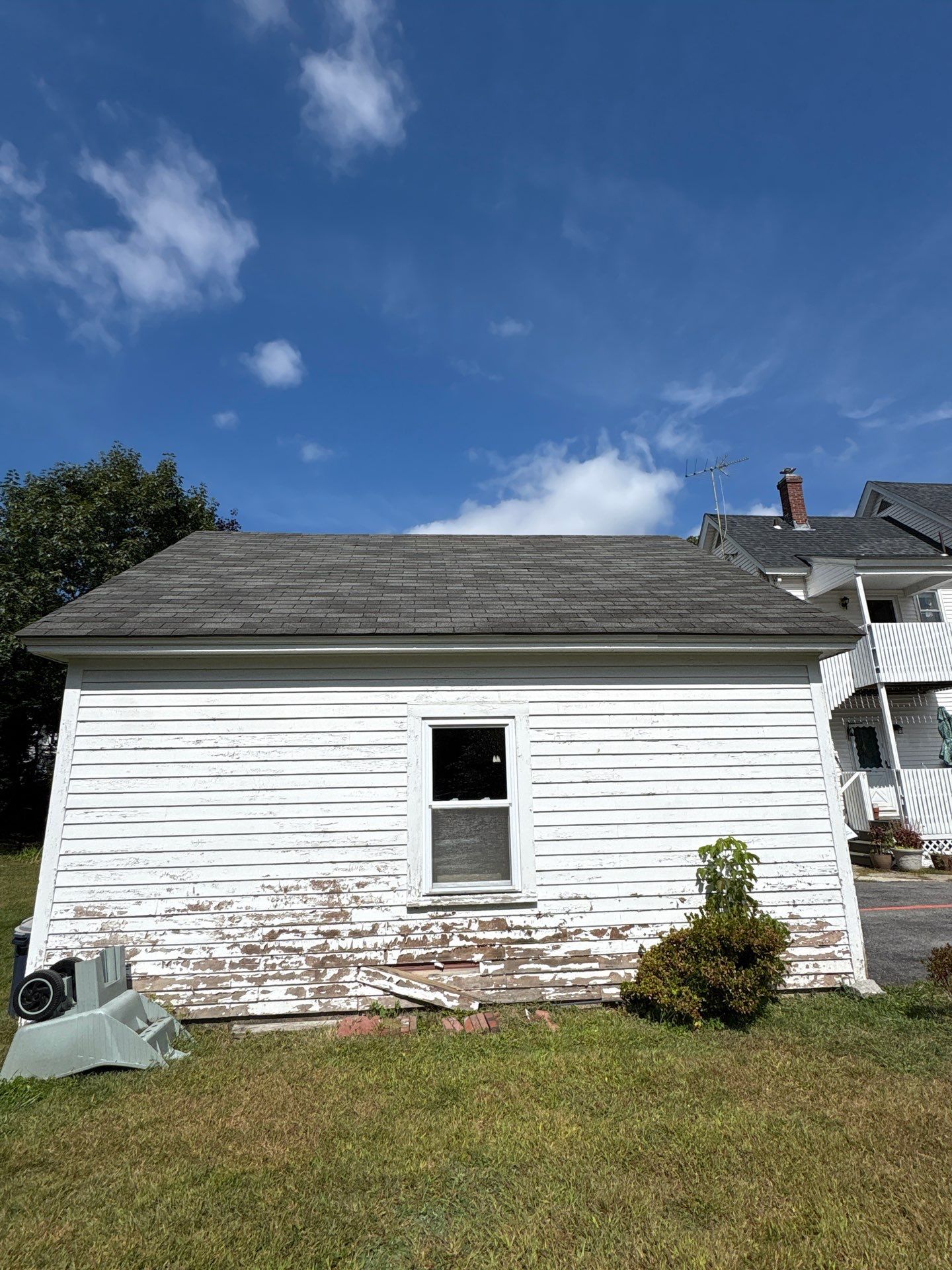 Garage Roof Replacement & Fascia Trim Upgrade | Lowell, MA by Mighty Dog Roofing of Greater Middlesex County