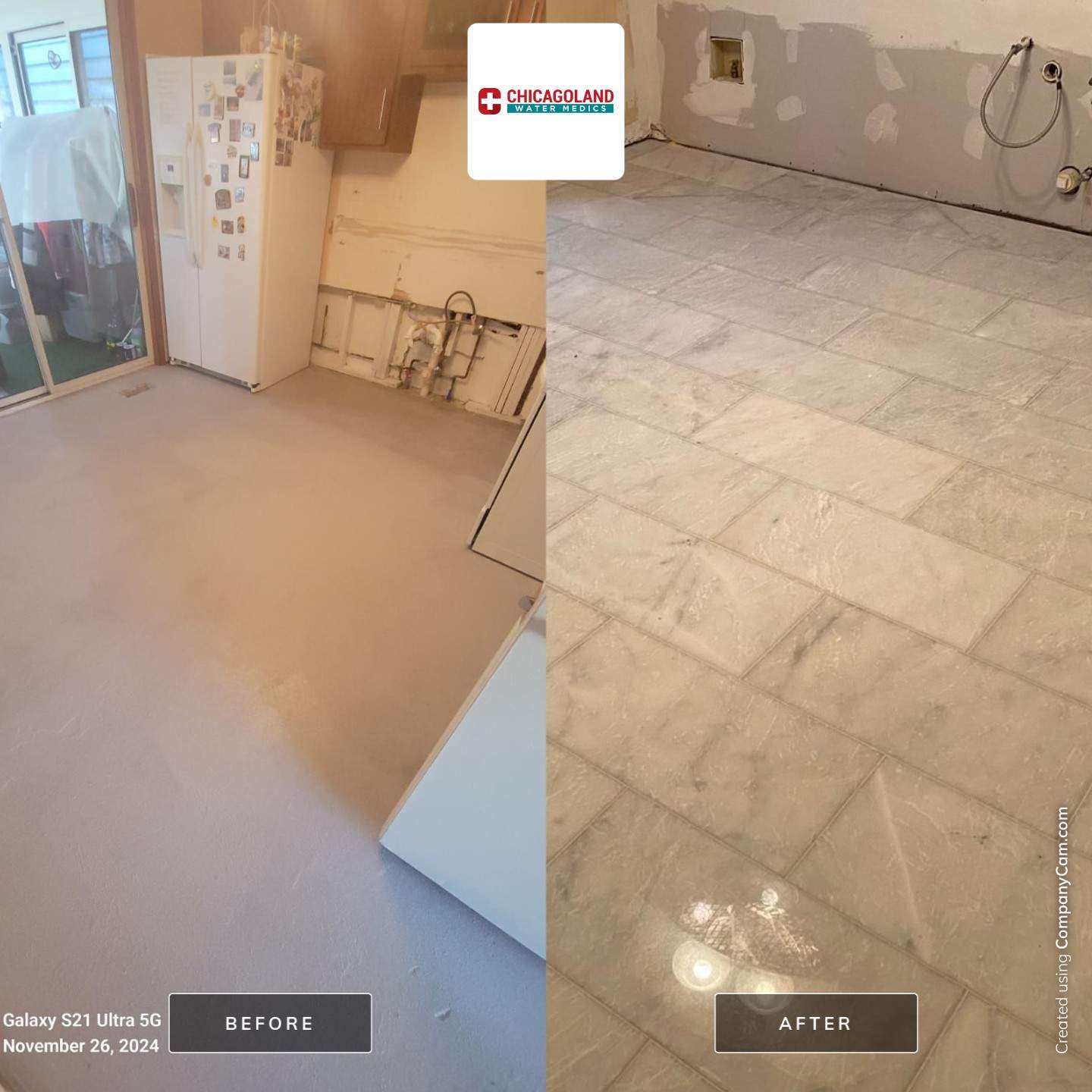 Kitchen Water Damage/Reconstruction by Chicagoland Water Medics