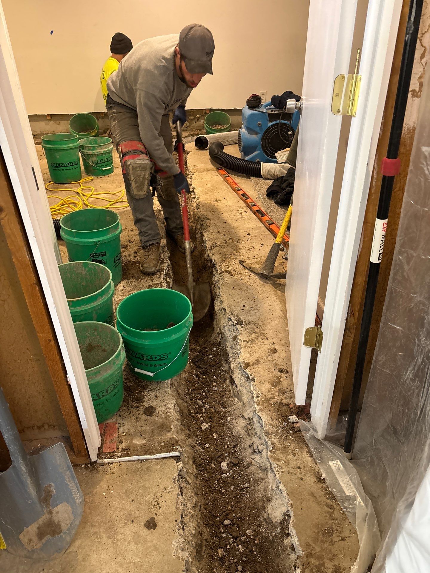 Drain tile & a sump pump for Ruth by Waterproofing Northeast