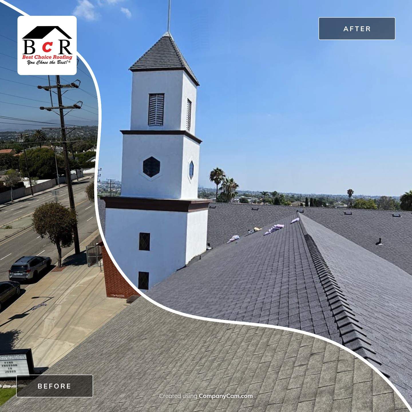 Cornerstone Church Reroof by Best Choice Roofing Los Angeles