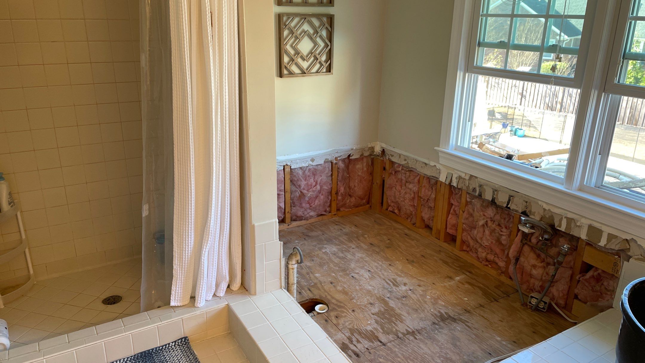 Bathroom Remodel with new Subway Tile Shower by Footprints Floors of Coastal Carolina