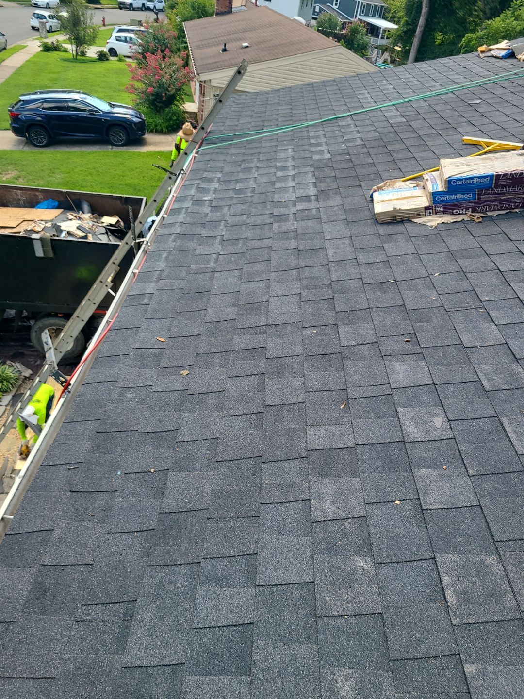 Burke: Residential Roof Installation with CertainTeed Landmark Pro Designer Shingles in Max Def Charcoal Black by RM Banning, Inc.