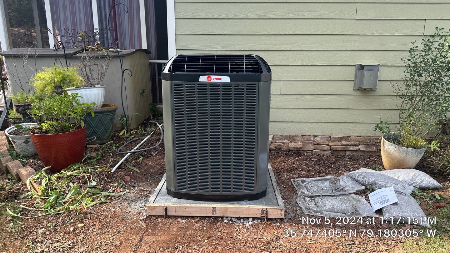 Trane XV20i Split Heat Pump Install  by Nick's Mechanical LLC.