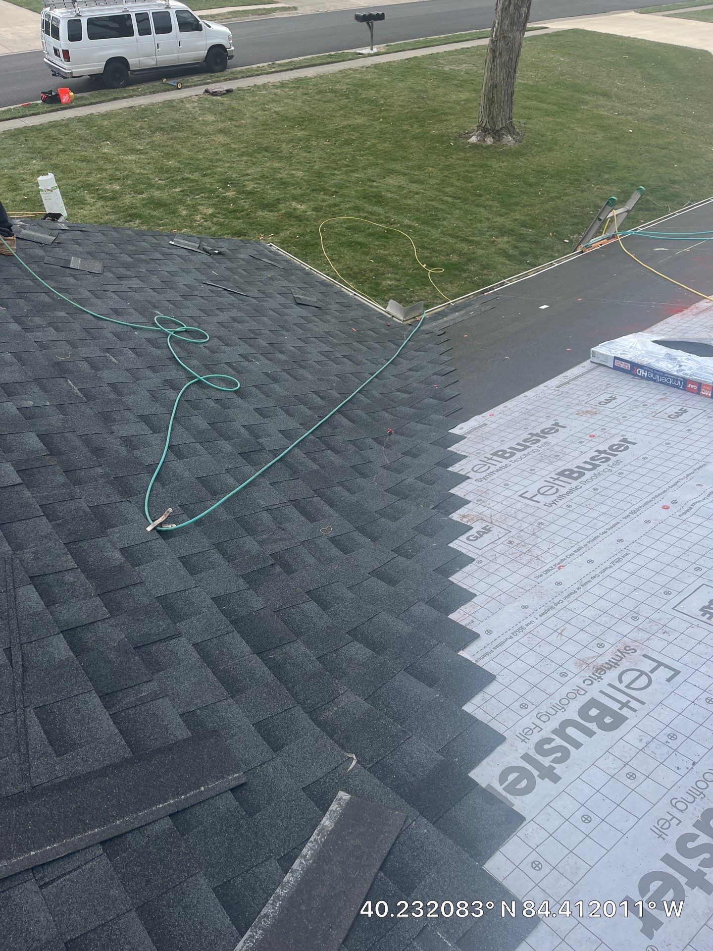 Residential Roofing Installation using GAF Timberline HDZ Charcoal by Nitro Roofing and Construction