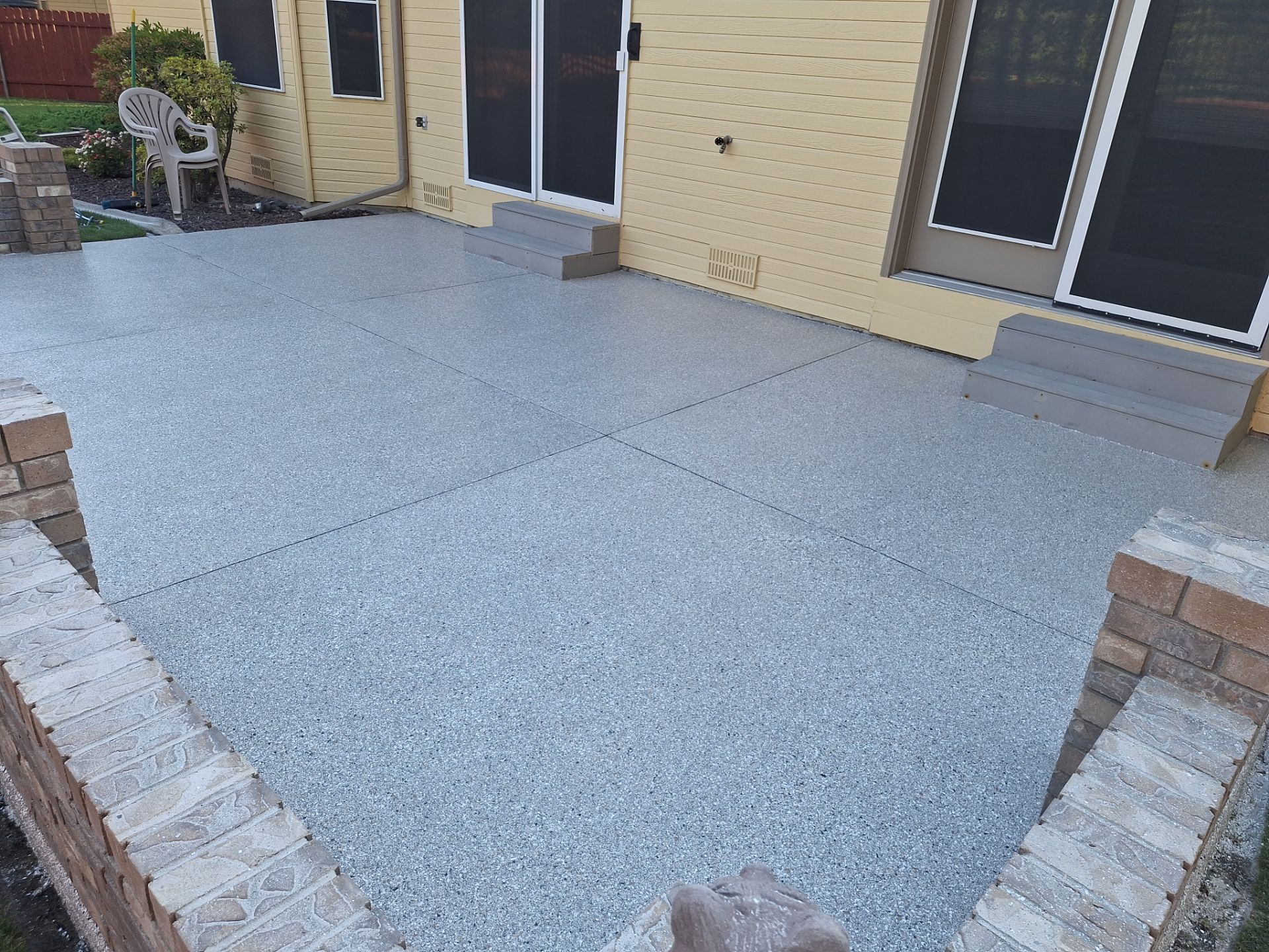 Patio Transformation using Claystone Hybrid by Croc Coatings, LLC