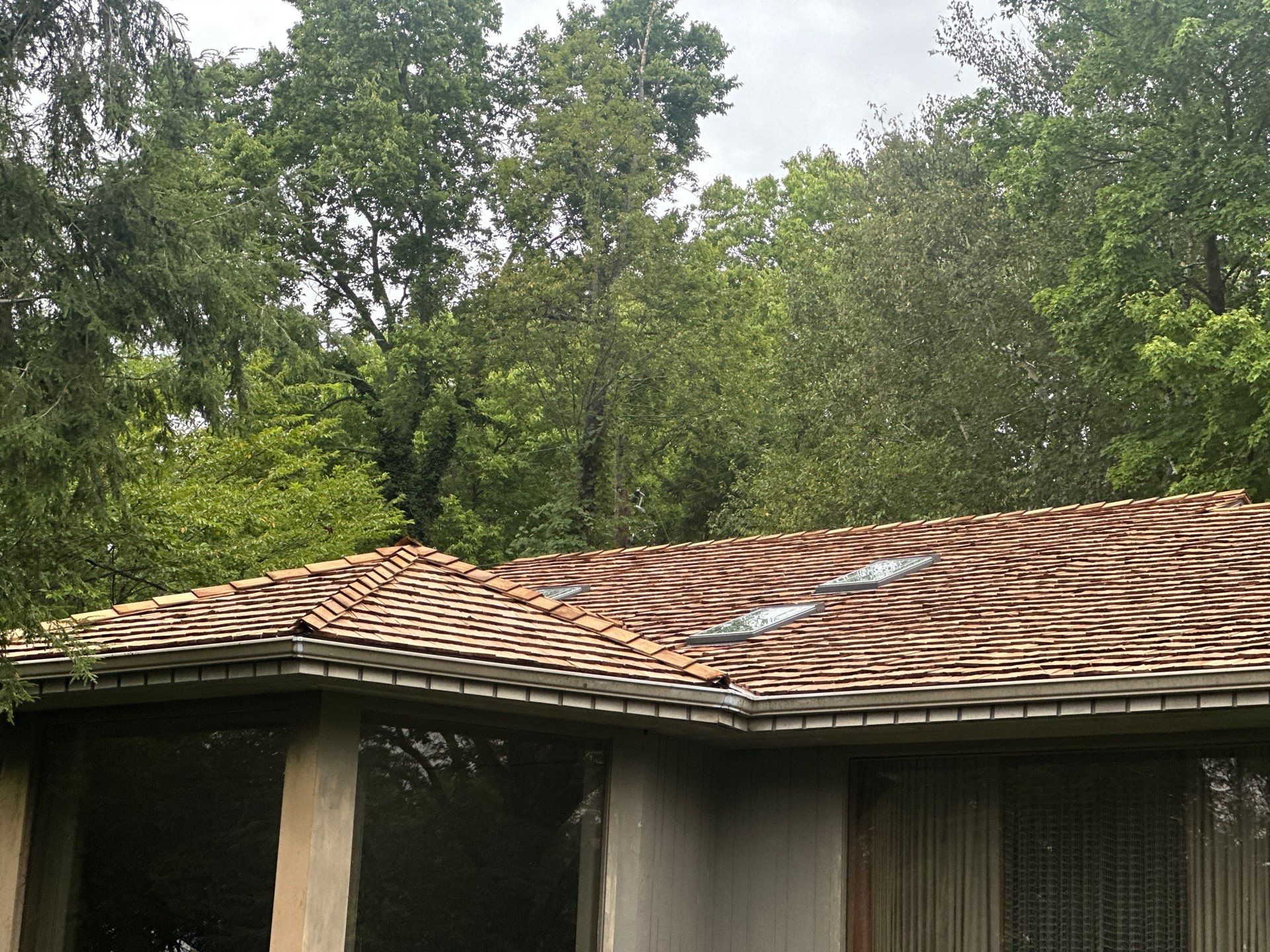 Residential Roofing Installation using Cedar Shake shingles  by Nitro Roofing and Construction