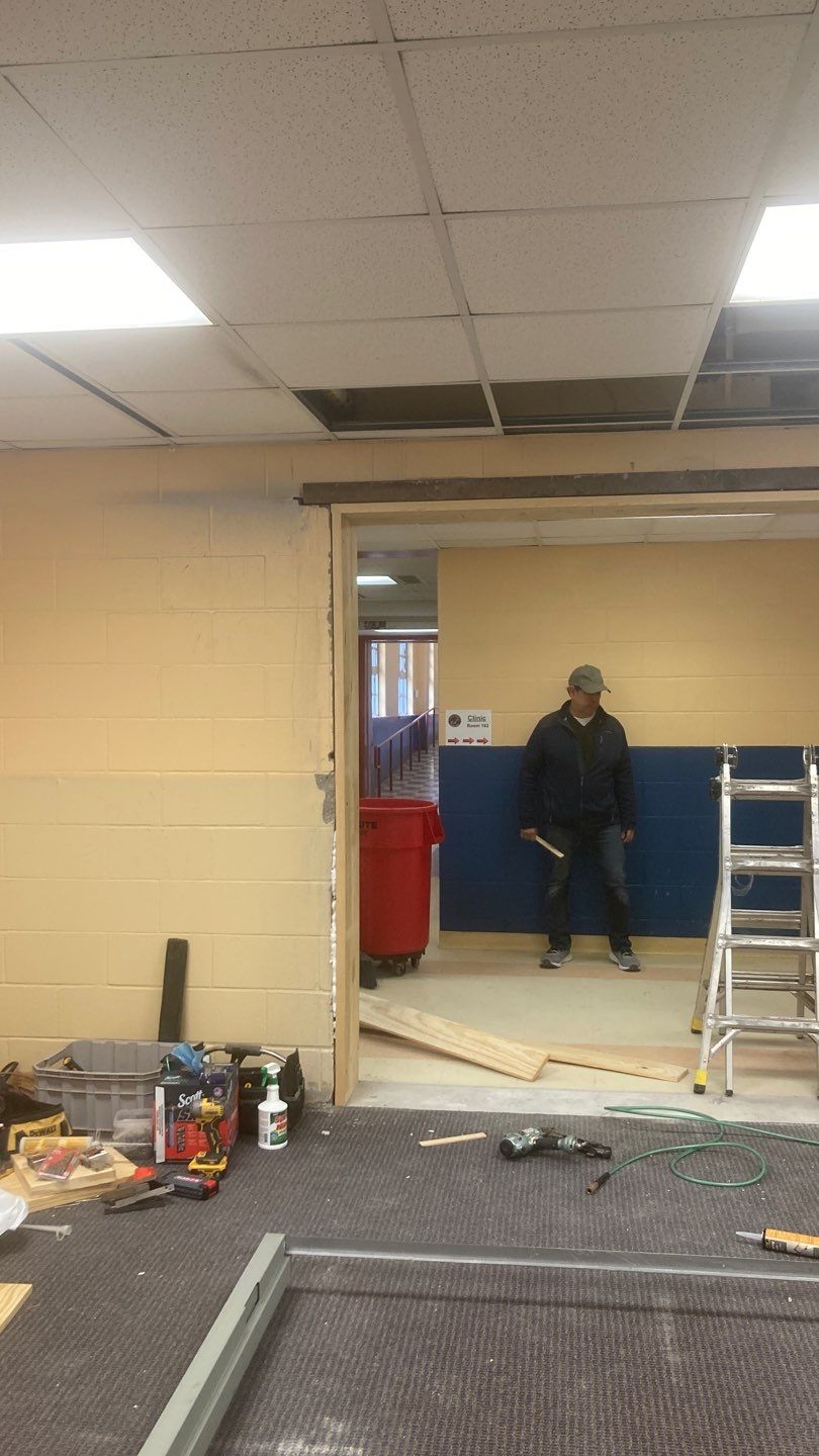 Wall Repair and Door Installation by Dodson House Moving