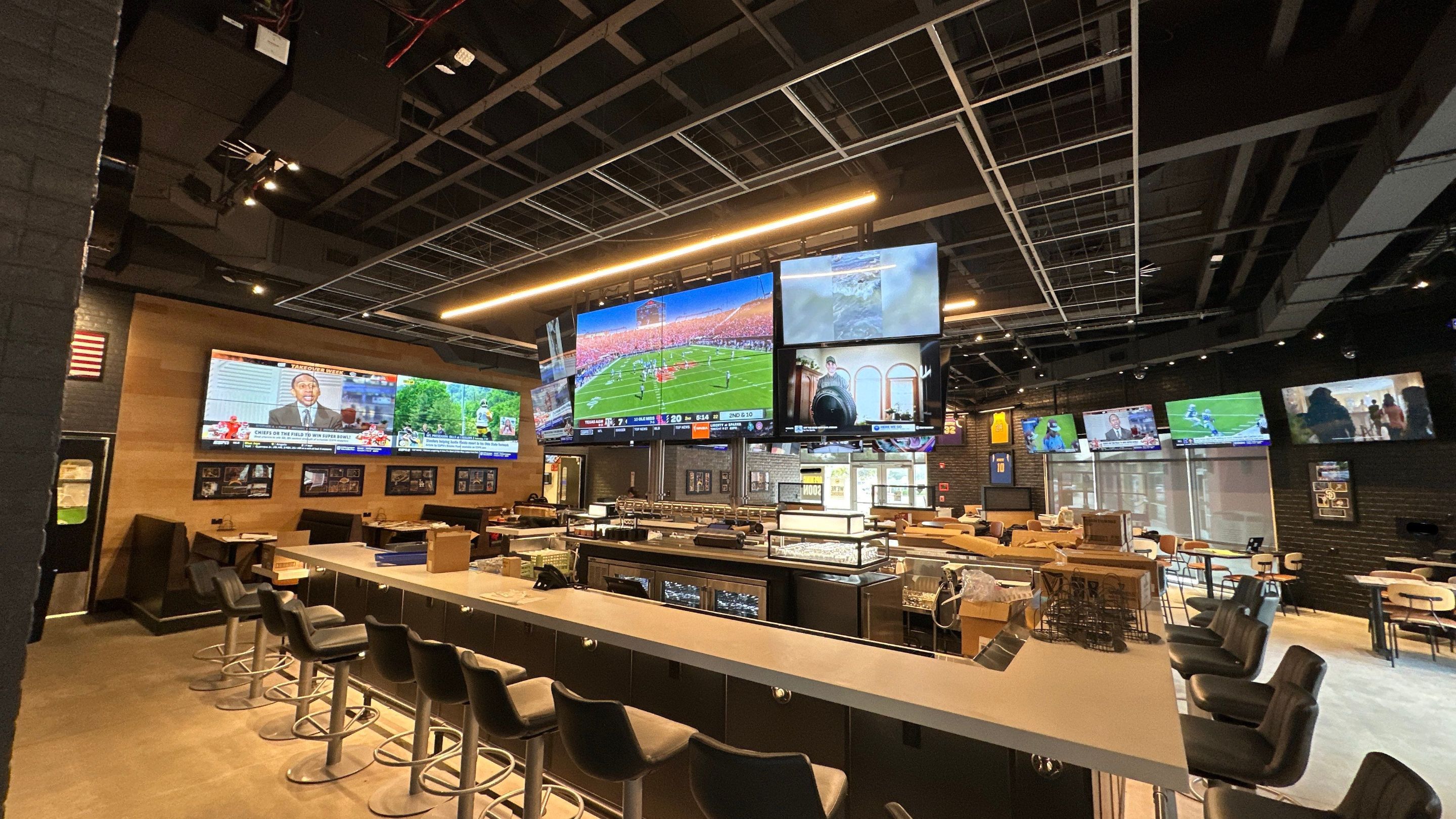 Large Sports bar install by AVSi