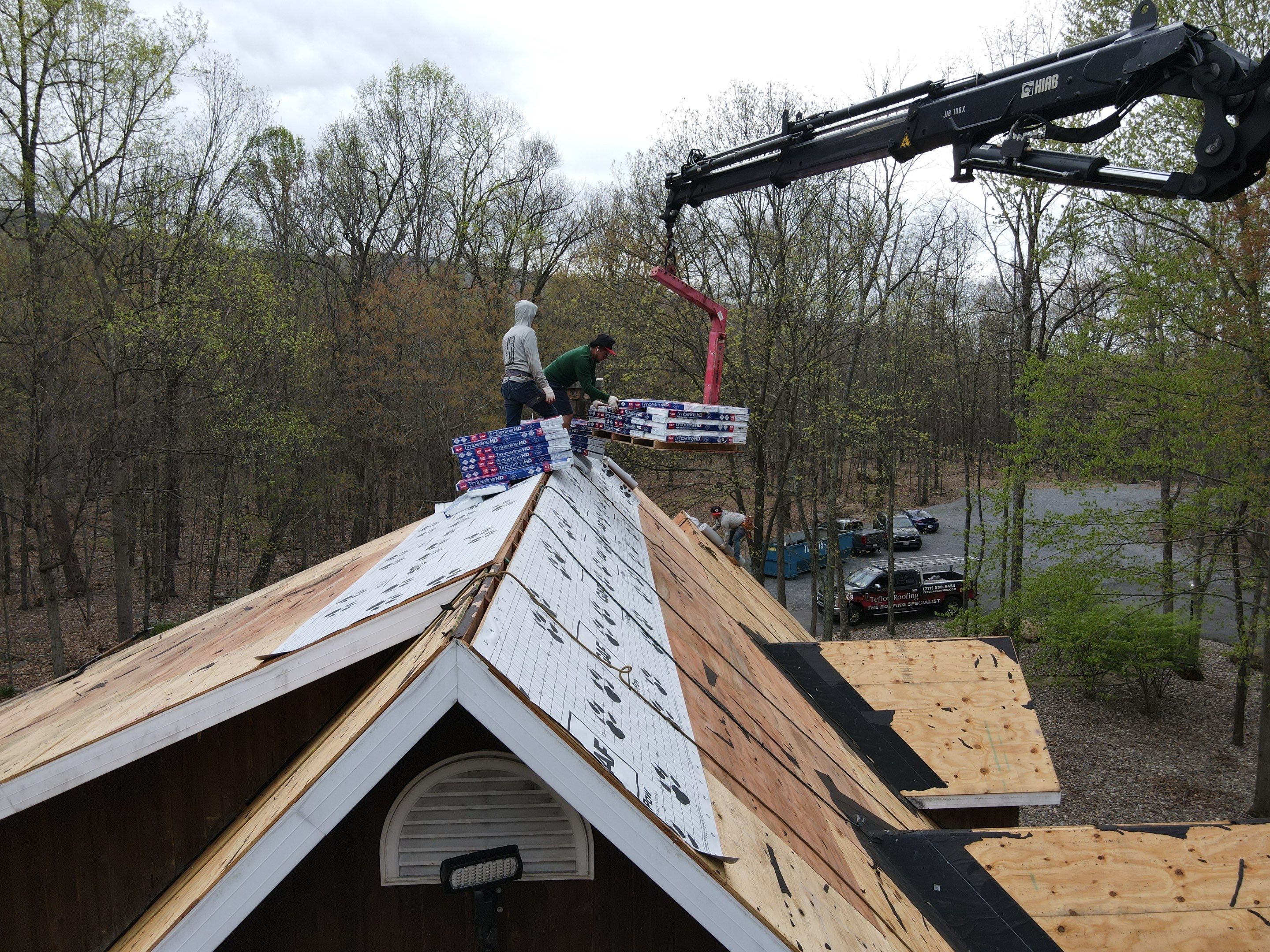 Roofing Installation using Gaf Hdz Architectural Shingle -Barkwood by Teflon Roofing