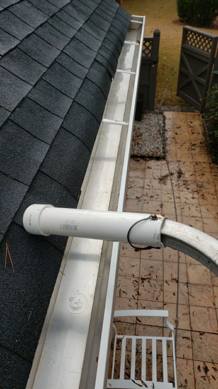 Gutter Cleaning using water by Power Wash Masters LLC