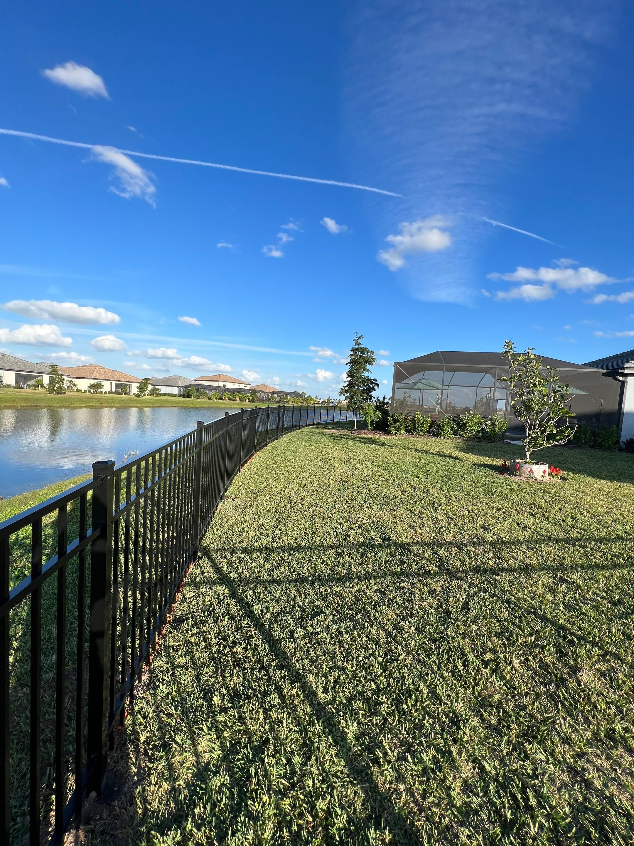 Aluminum Fence Installation using Black 3 Rail Aluminum Fence by Asap fence and gates, LLC