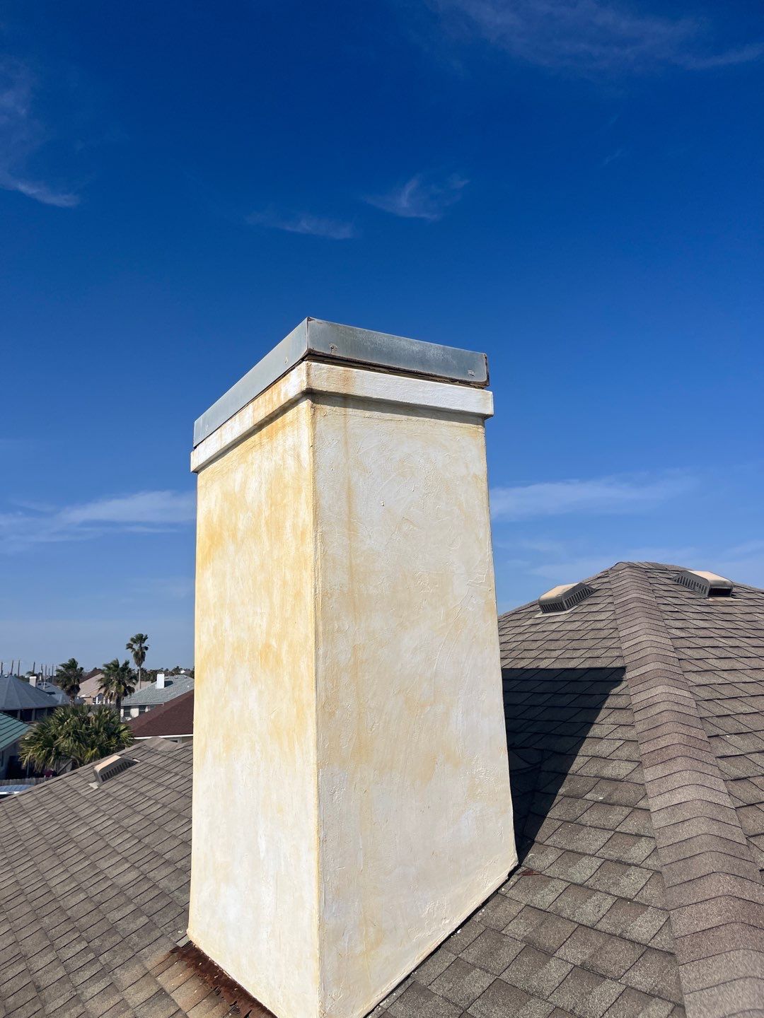 Chimney Cap Replacement  using Custom Fabricated Steel by Lighthouse Roofing