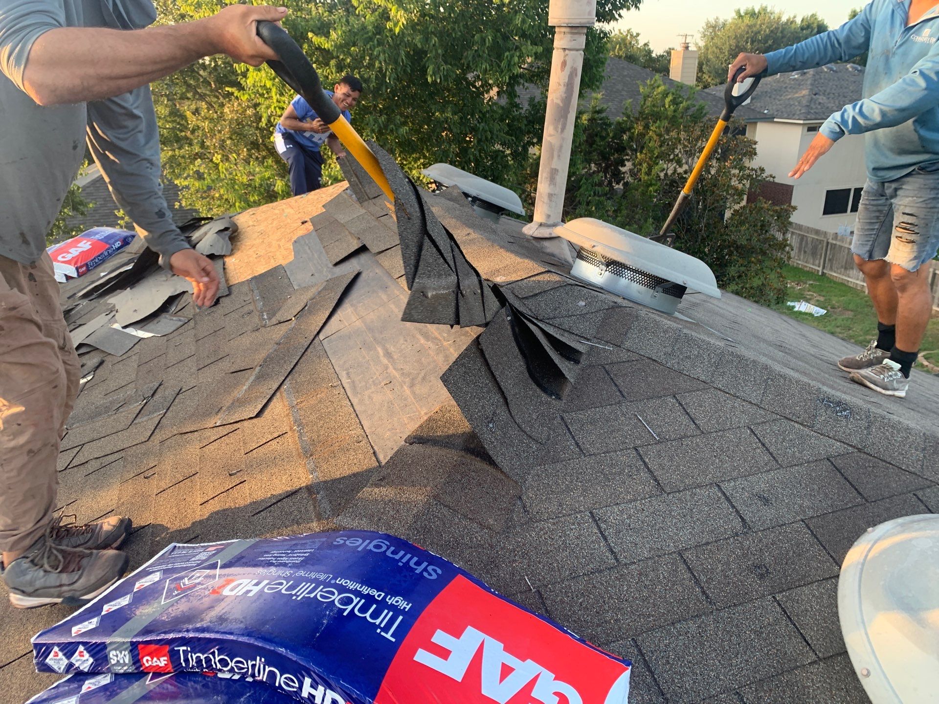 GAF Timberline HDZ Roofing Replacement and Fascia Restoration in Round Rock by Caliber Restoration LLC