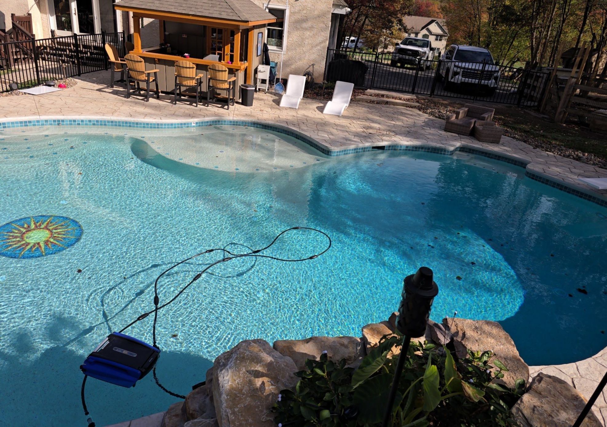 stamped concrete pool deck  by Architectural Concrete Design