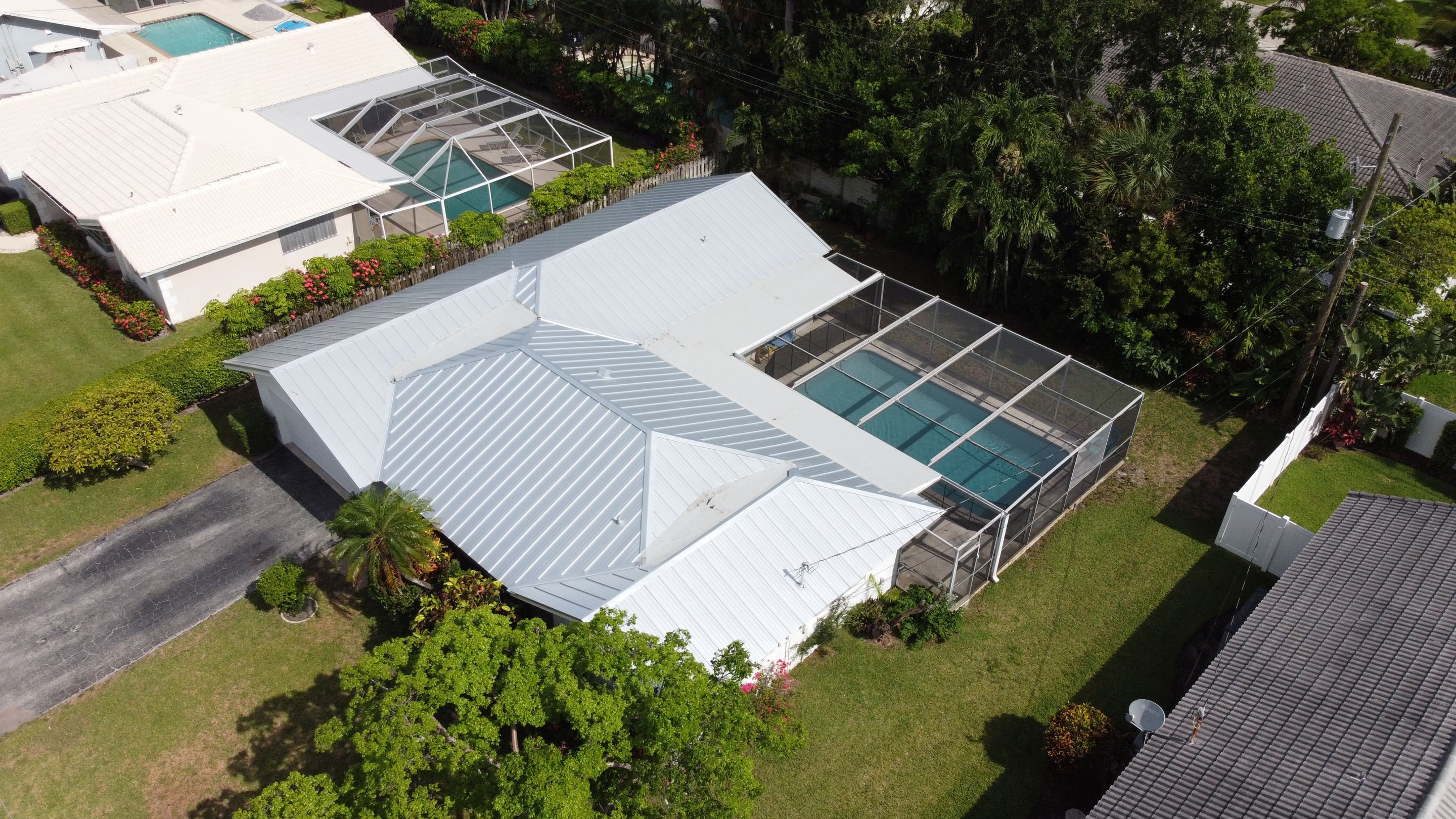 Residential Roofing Installation using 1" Nail strip metal roof by BLUES BROTHERS ROOFING