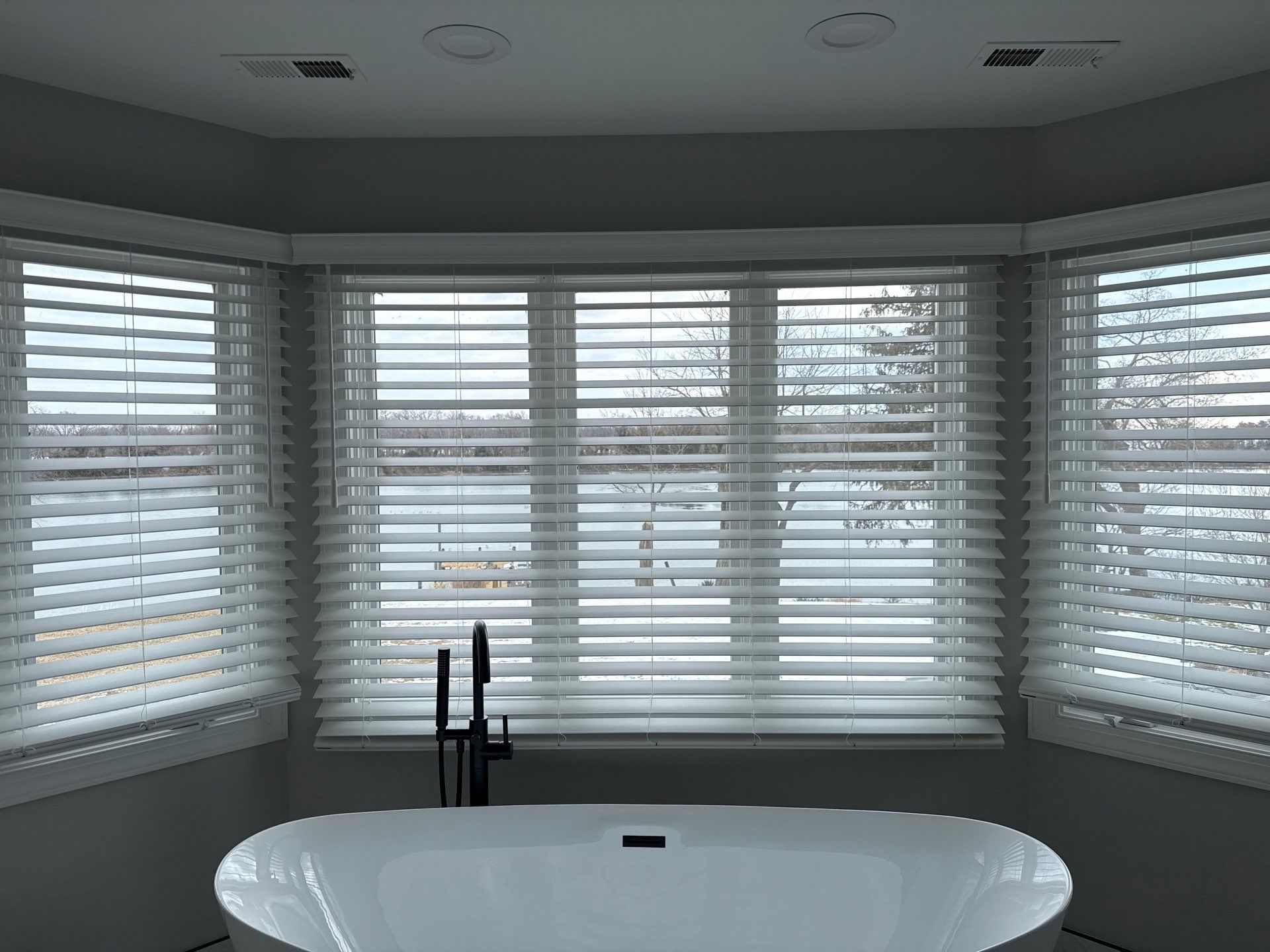 Faux Wood Blinds Project in Broomes Island, MD by Southern Maryland Custom Blinds