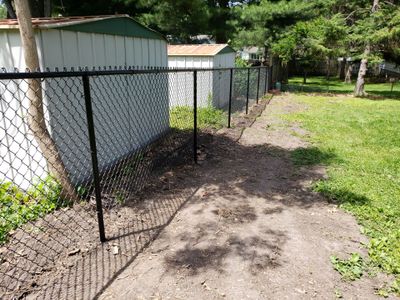 Black Chain Link Fence Installation in Cedar Falls