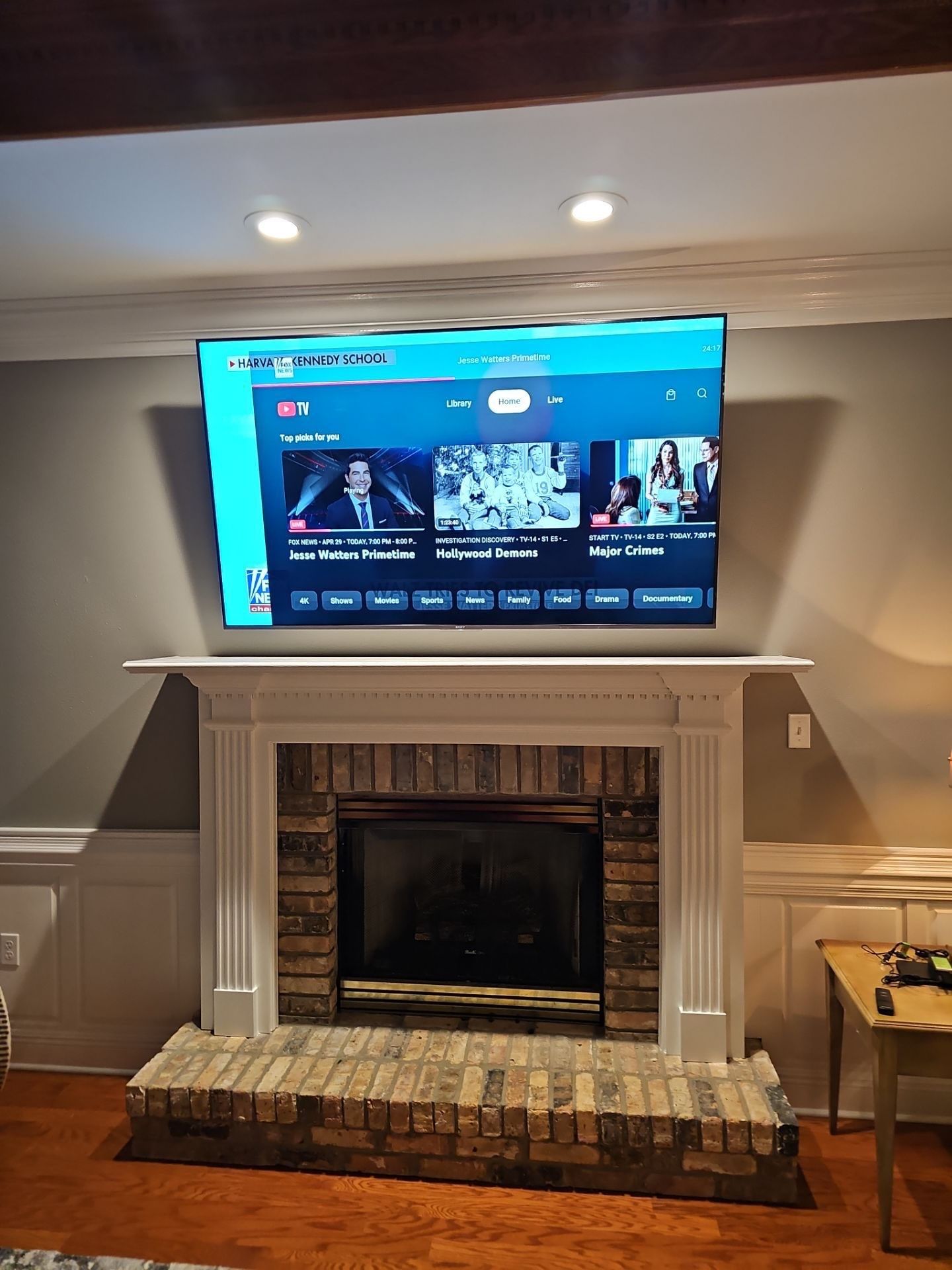 Fireplace TV Mounting Projects by Hangman Mounting & Installation 