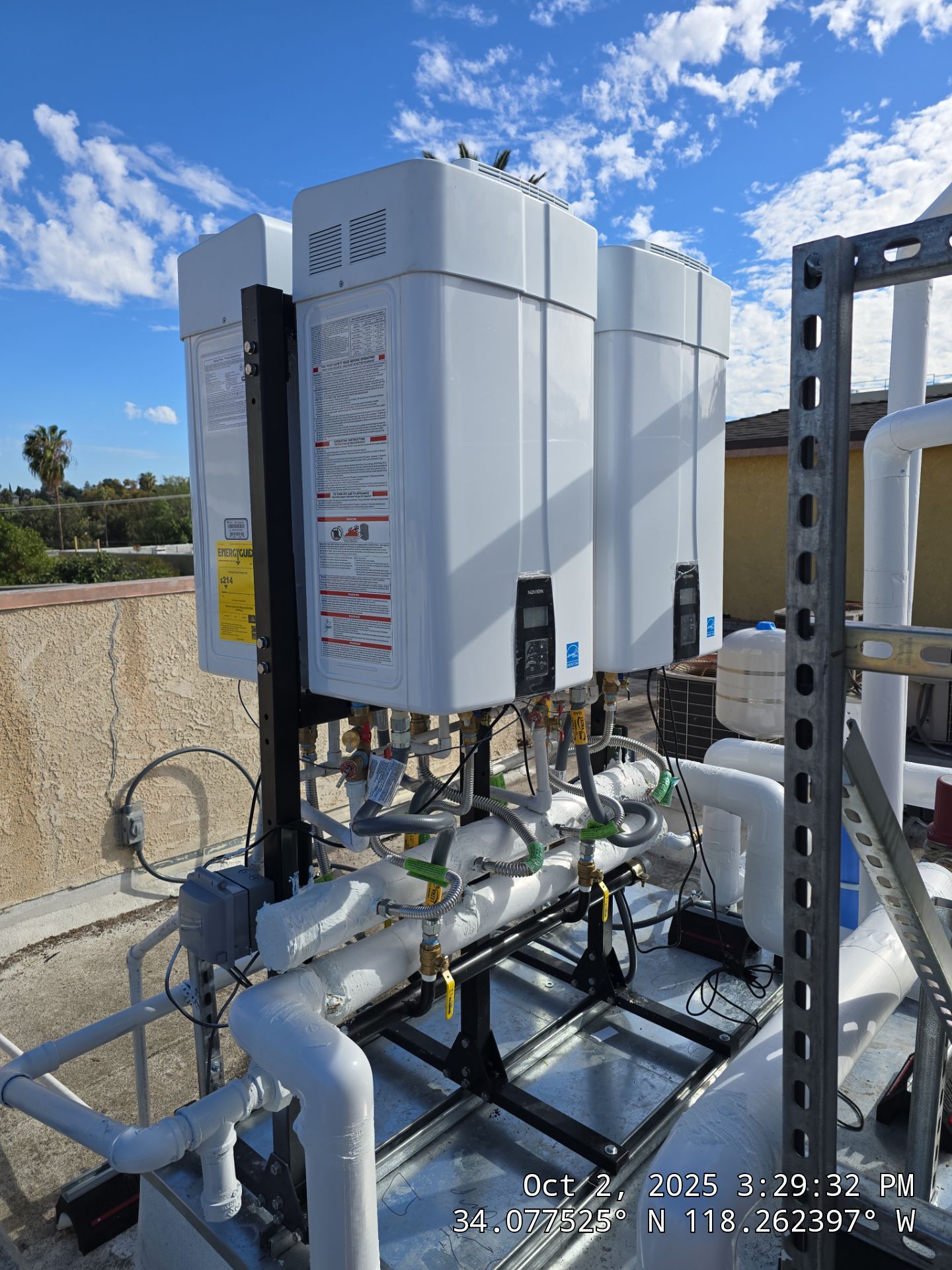 Rooftop Centralized Domestic Hot Water System Installation in Los Angeles by Current Energy