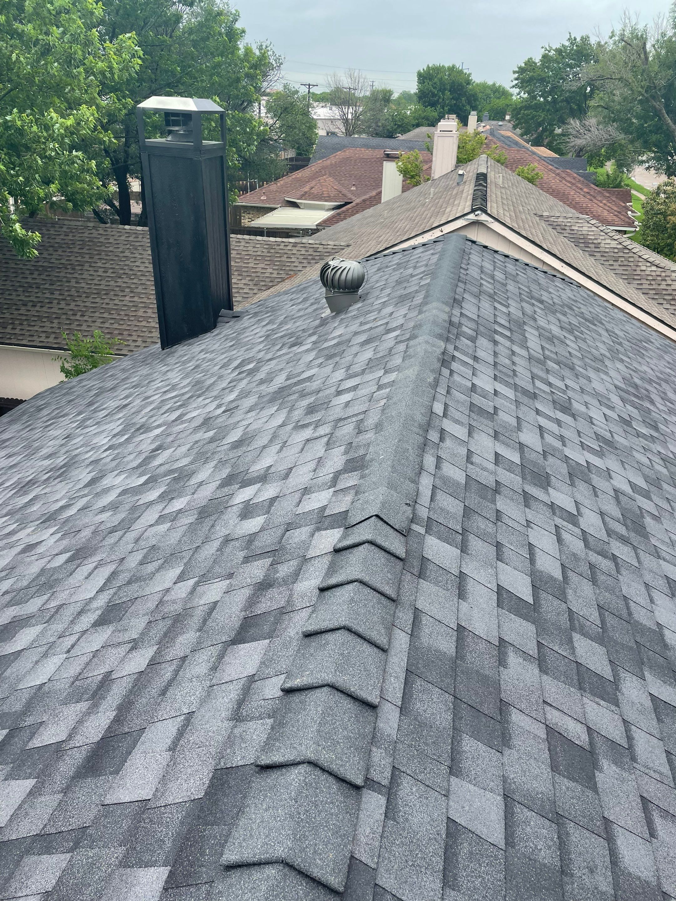 Residential Roofing Installation using CertainTeed Landmark MaxDef Moire Black by OneSource Roofing and Restoration