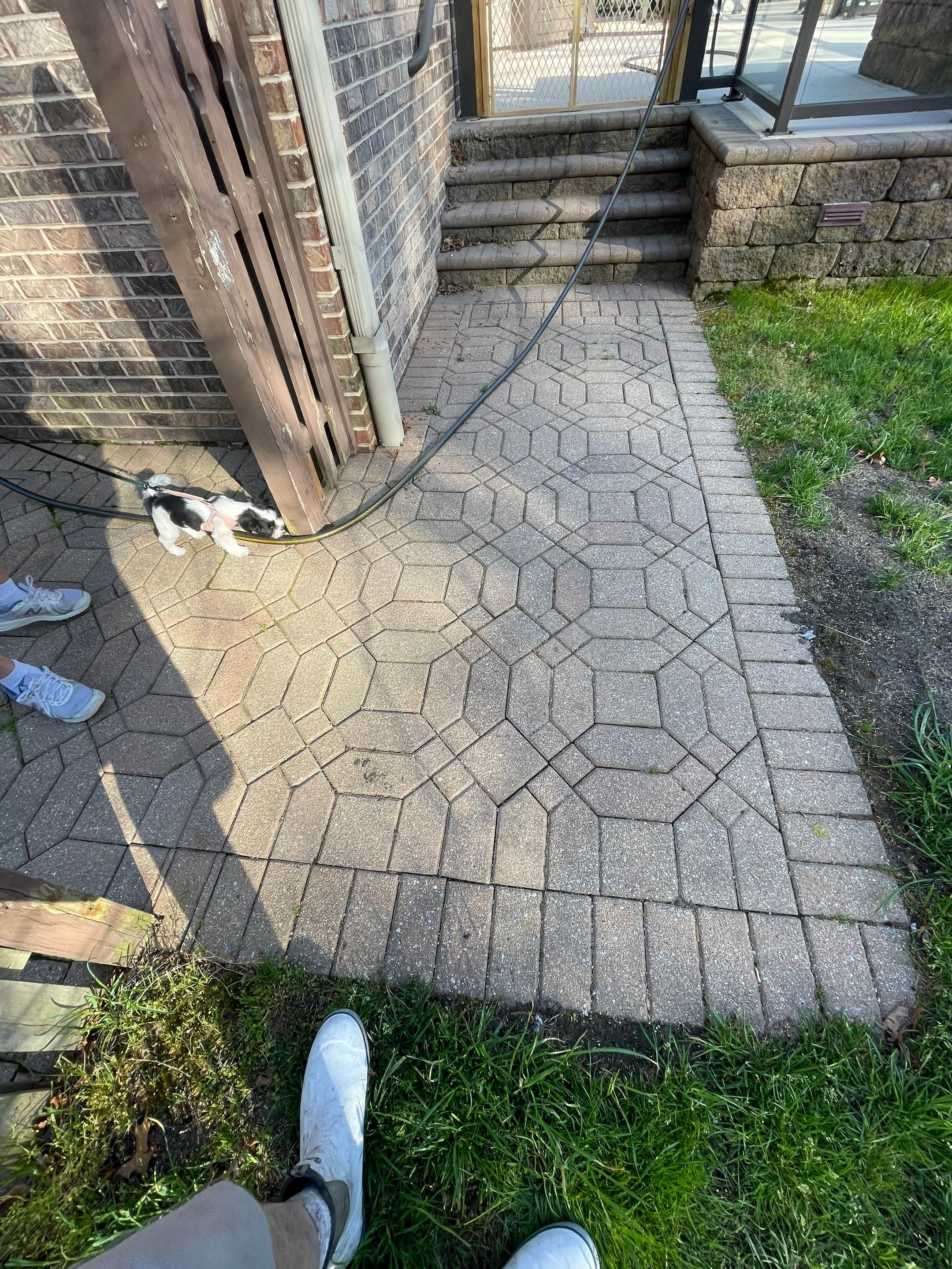 Pavers Cleaned, Garage and Concrete walls by SJ Exterior
