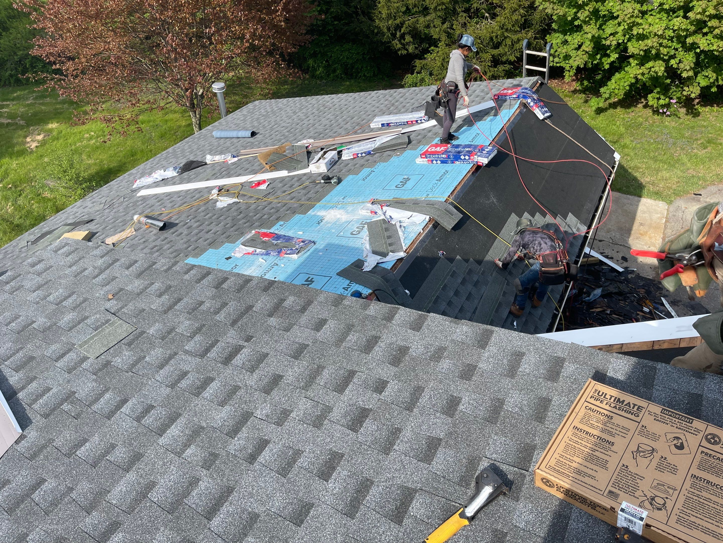 Residential Roofing Installation using GAF Timberline HDZ by Sensible Home Solutions