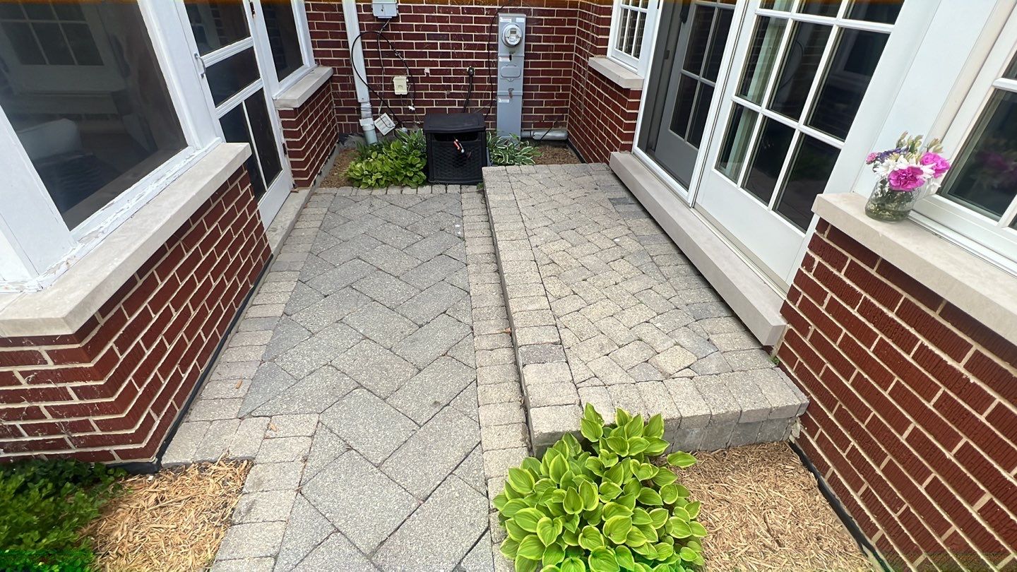 Brick paver clean, sand and seal.  using Surebond SB-1300 by Northern Power Washing LLC.