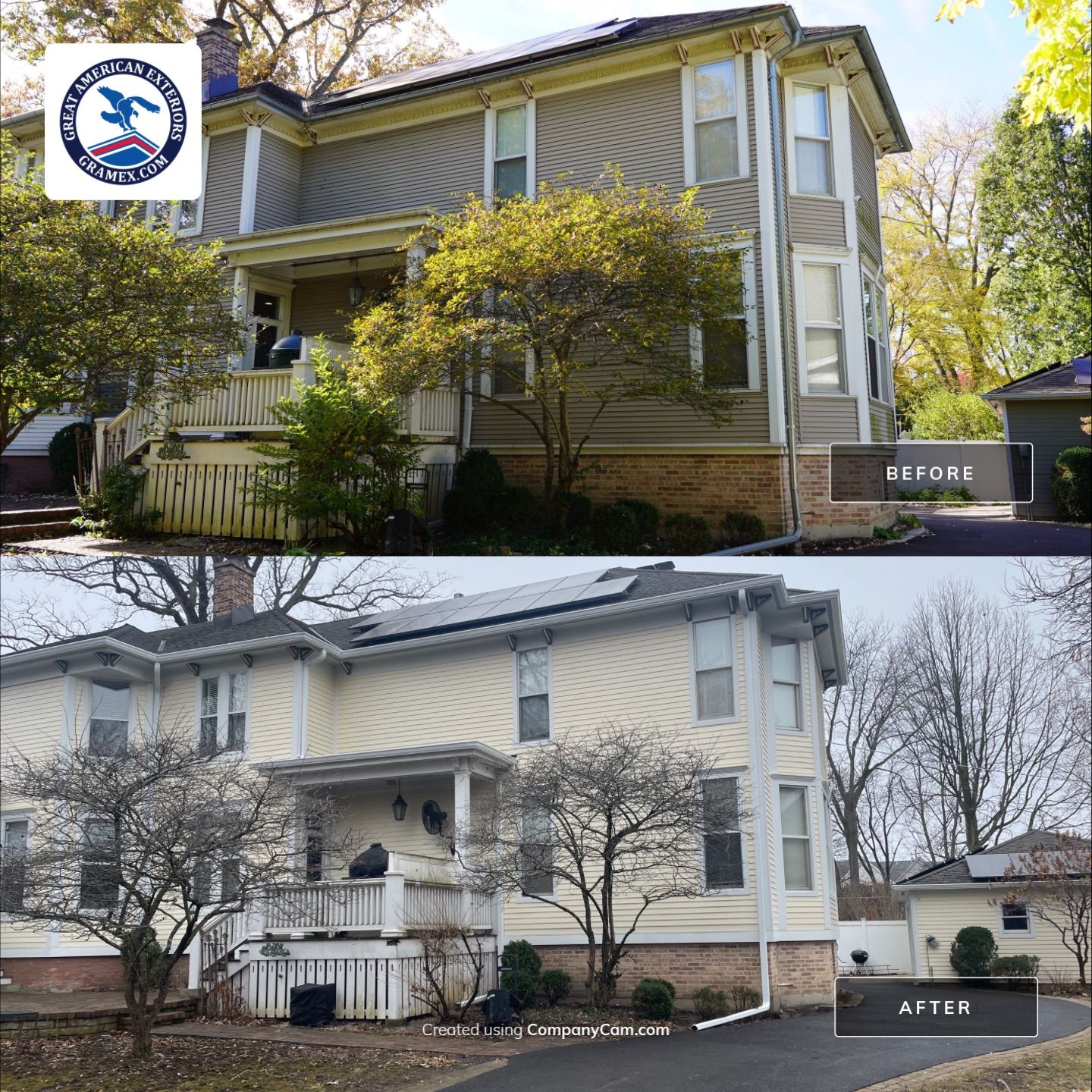 Full Exterior Siding and Trim Renovation in Wilmette by Great American Exteriors