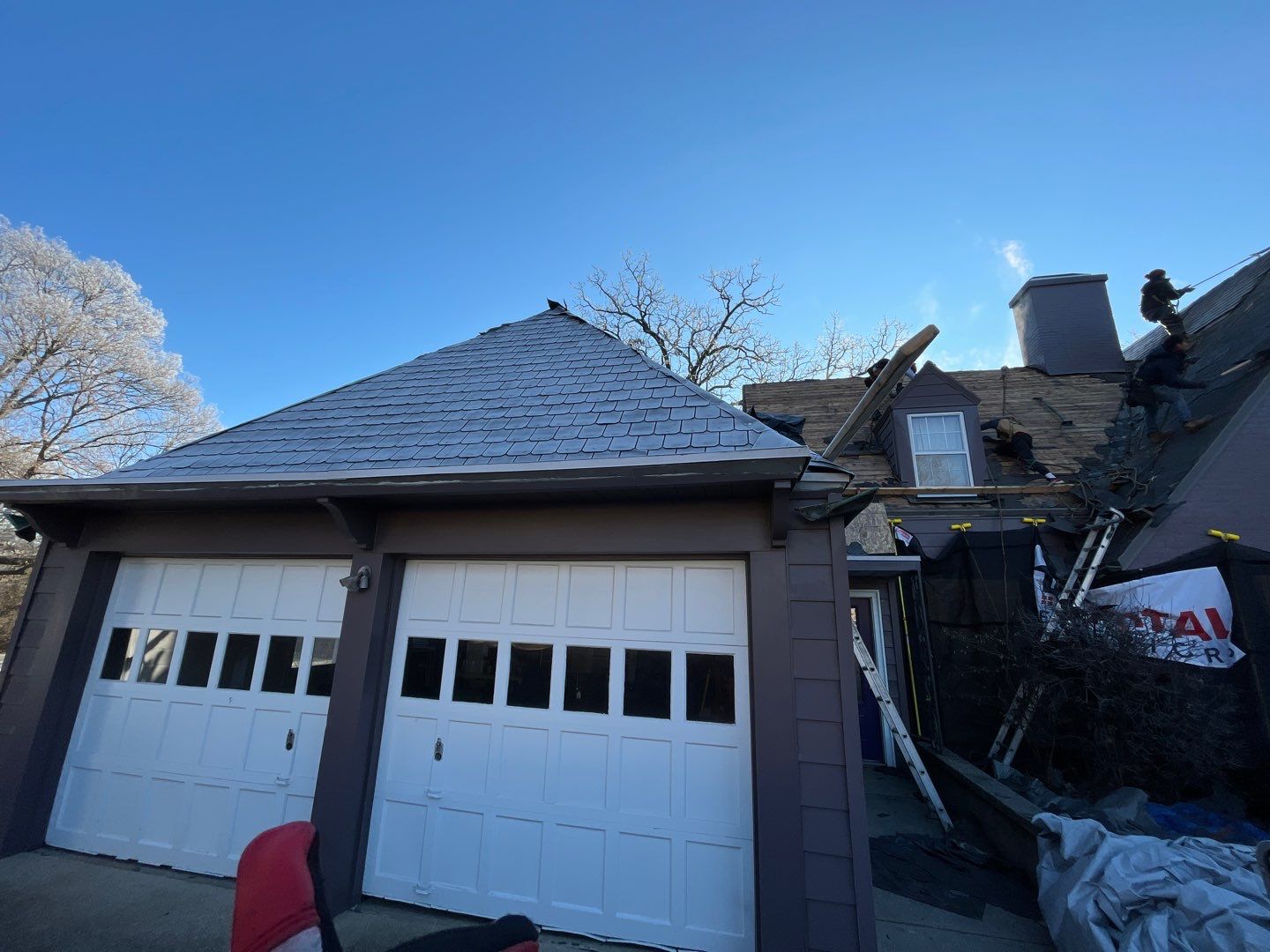 Slate Roof Removal using Atlas Storm Master Slate by Total Exteriors