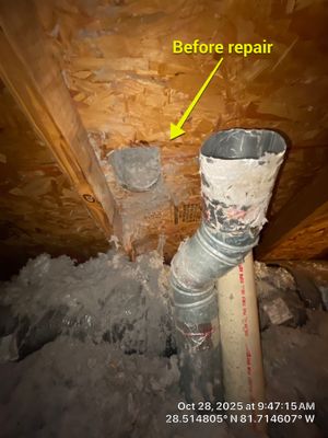 Dryer Vent Cleaning and Dryer Vent Repair in Clermont