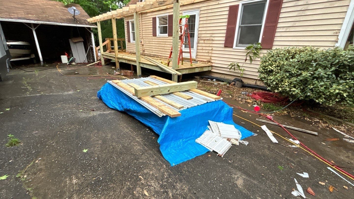 Roof Replacement and cover porch by Deerfield Roofing LLC