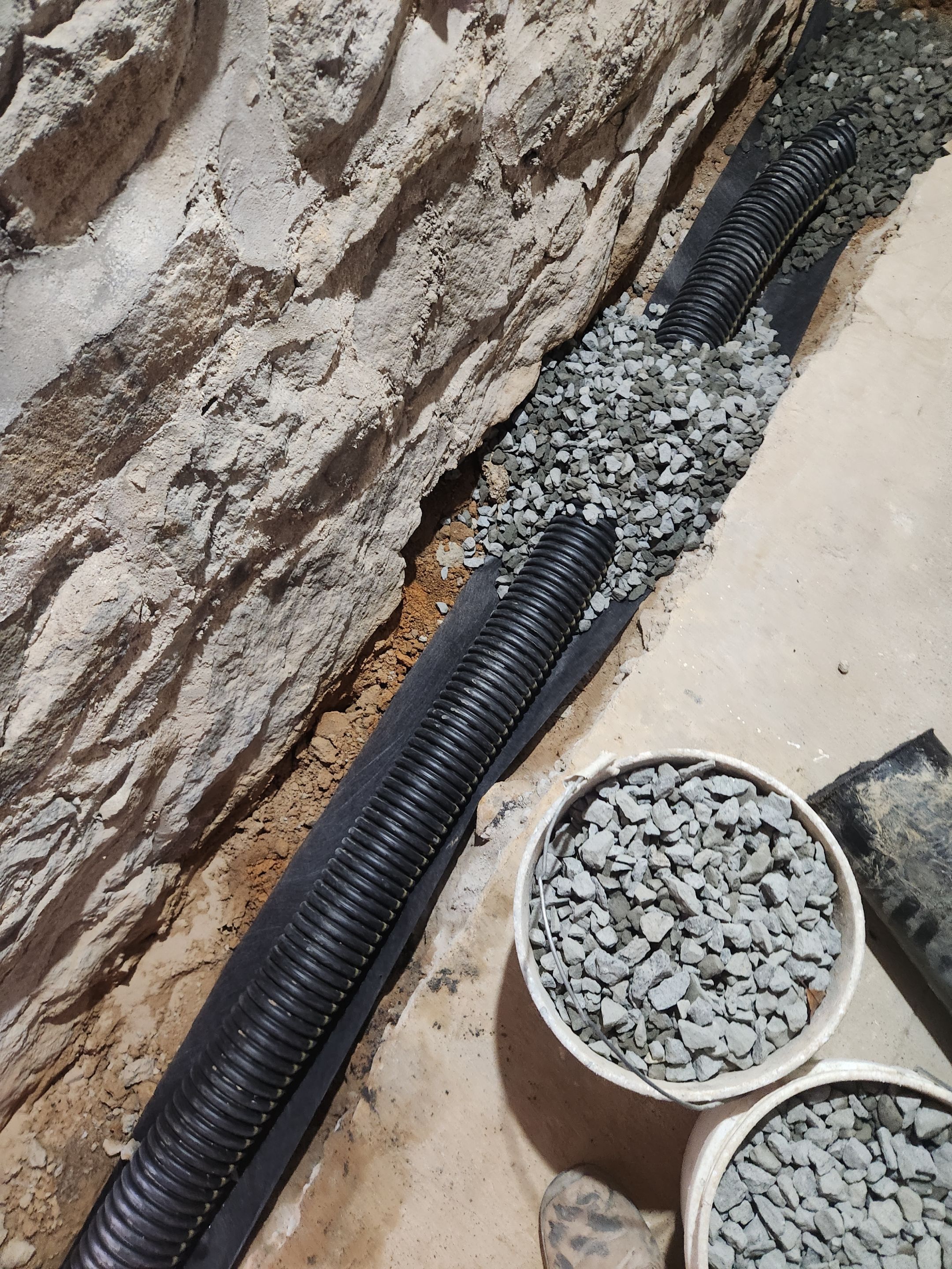 Interior French Drain Mt Tabor, NJ by Pure Service Pro, LLC 