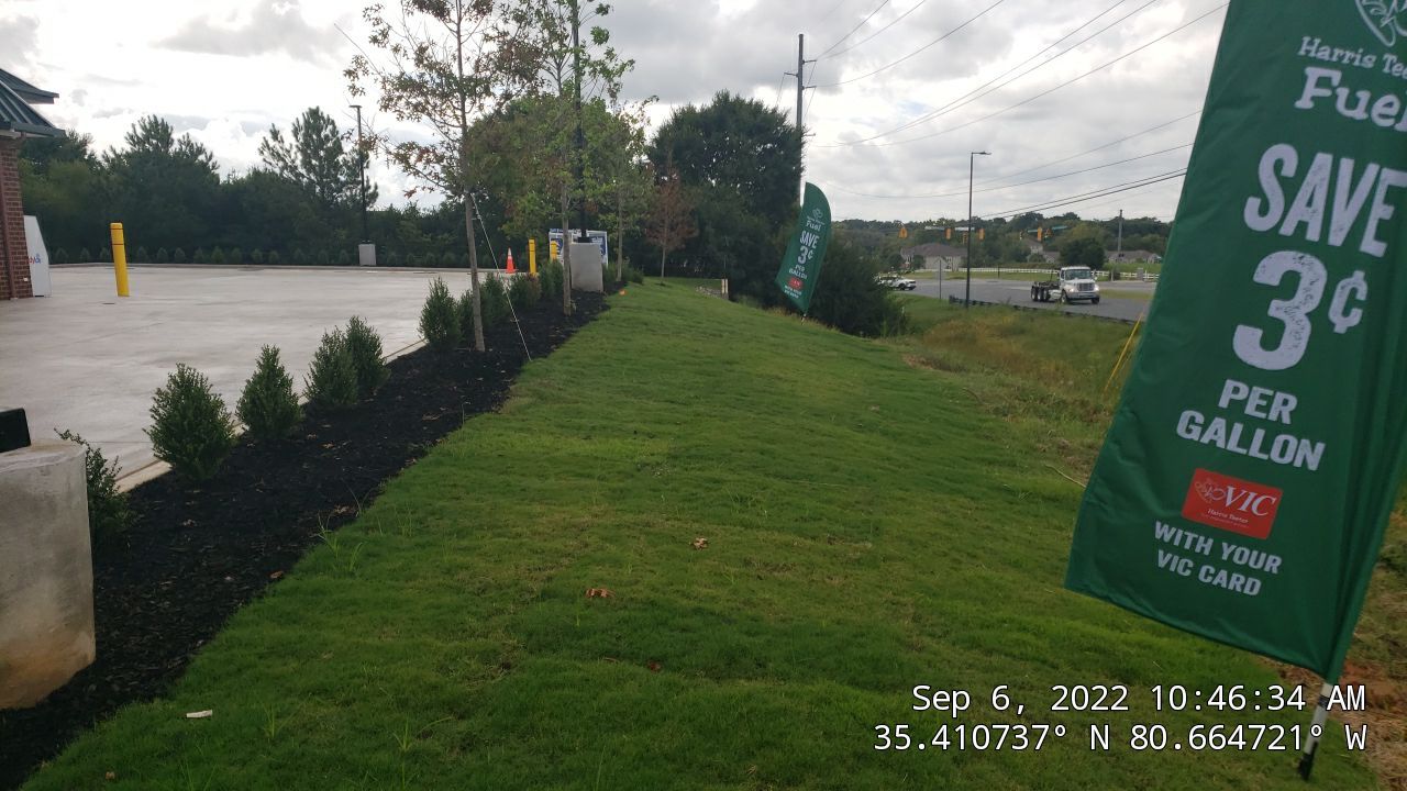 Commercial Landscaping Harris Teeter Fuel Station by Carolina-Metro Landscape, Inc