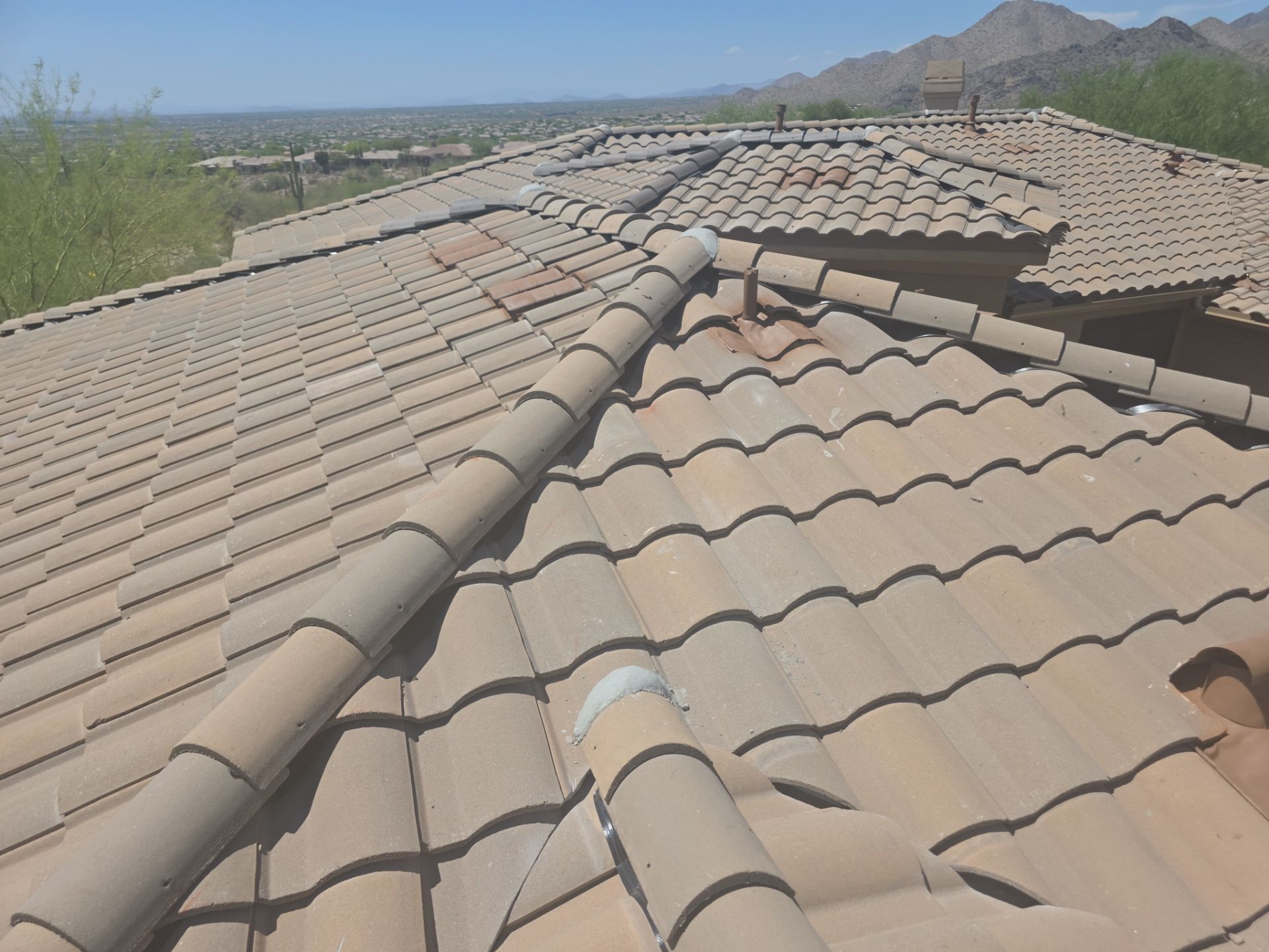New underlayment and tile reset in Scottsdale. by Weather-Tite Roofing