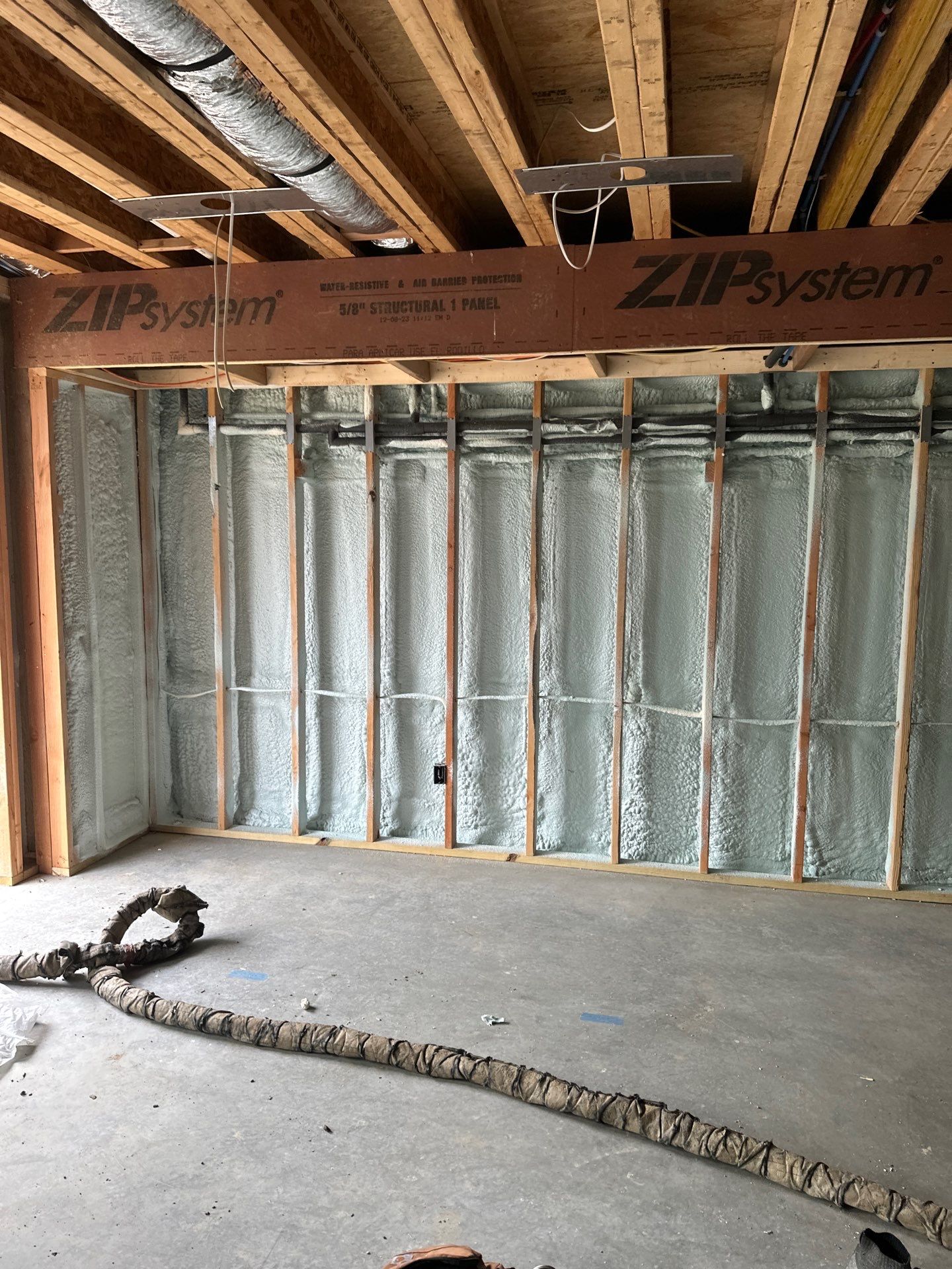New Home Construction using open cell spray foam by NYS Foam & Energy