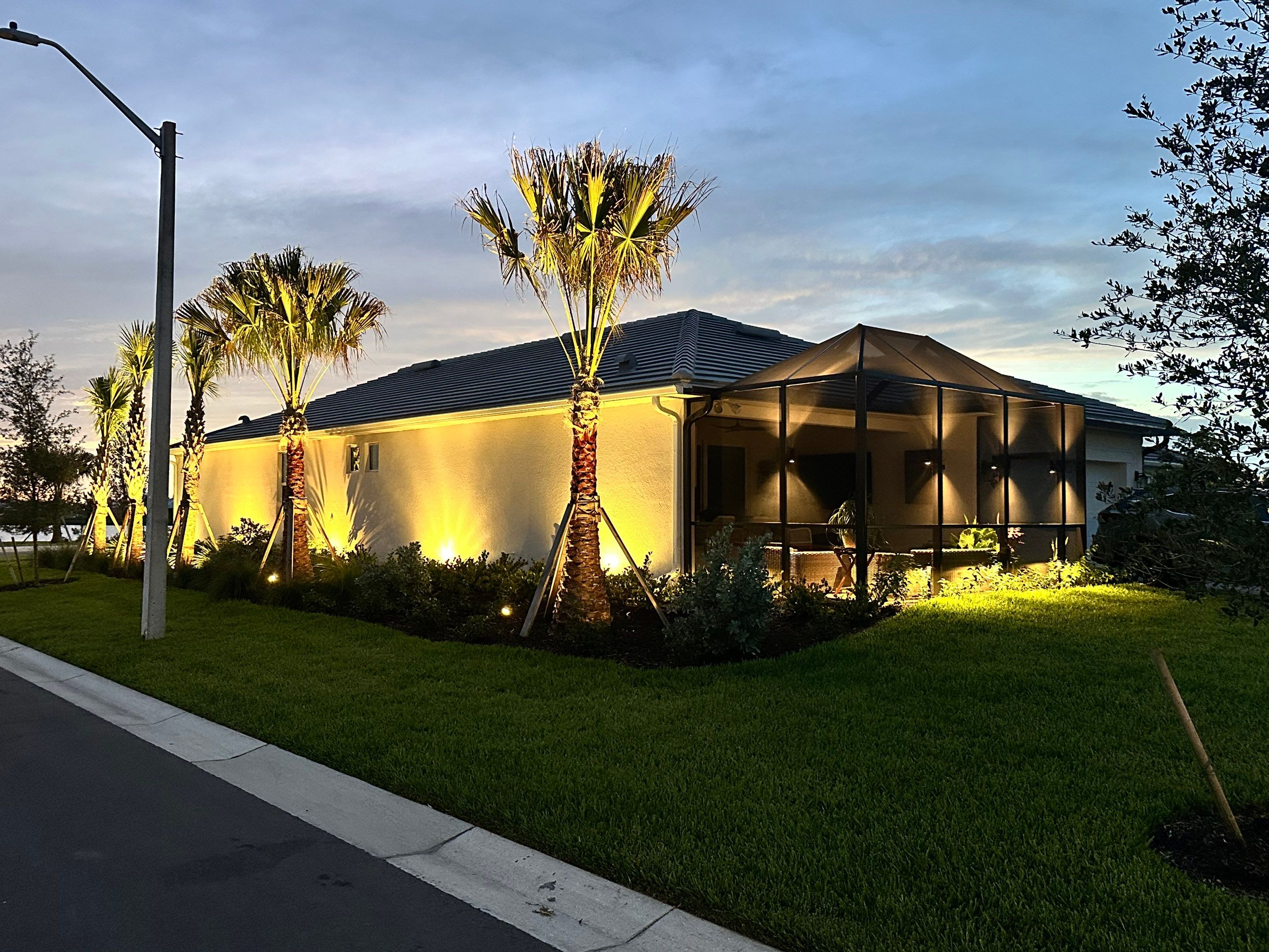 Architectural and Landscape Lighting Installation in Bradenton, Florida by Illuminate Landscape Designs
