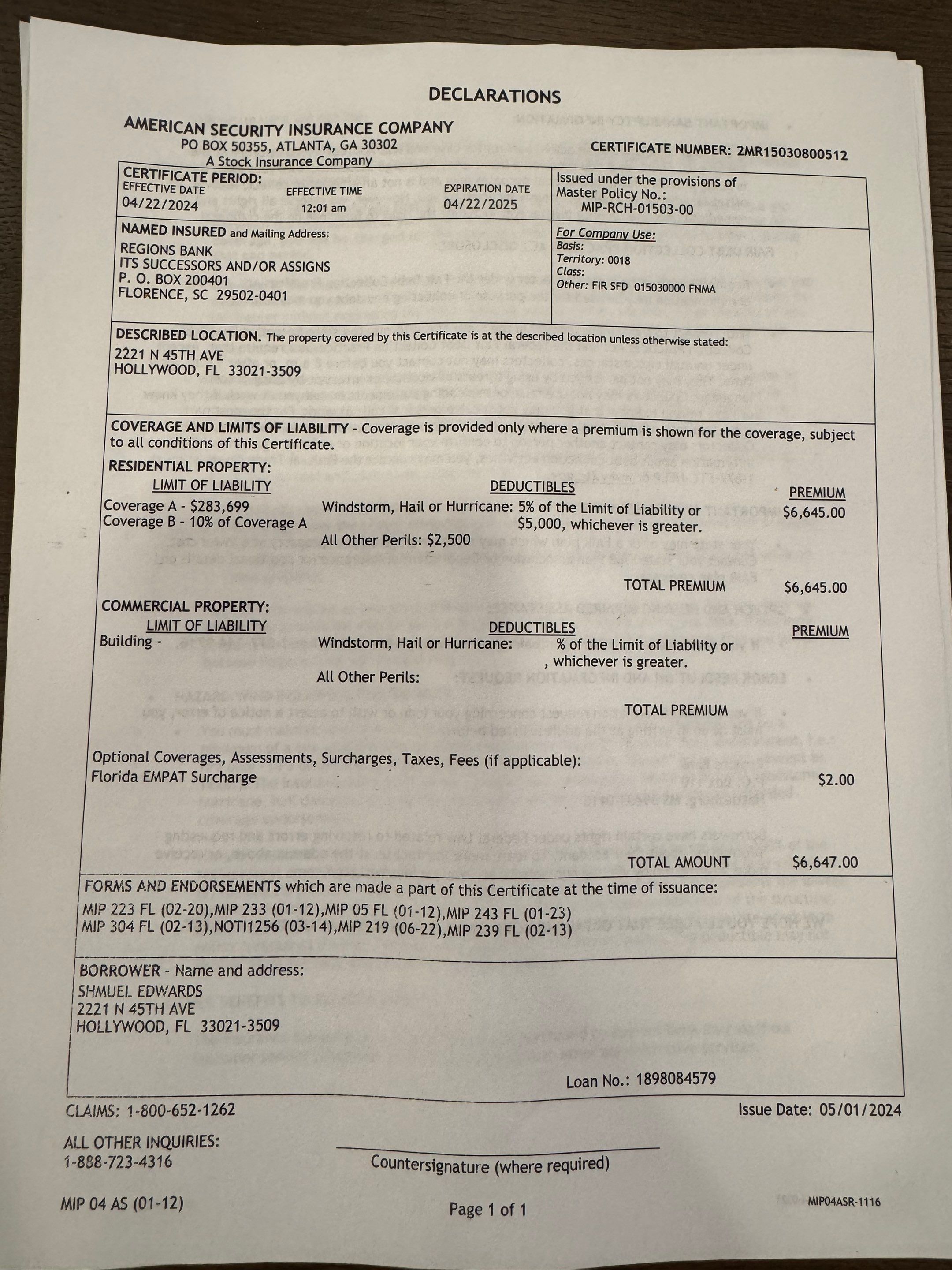 Water Damage Claim in Hollywood by FLAPA & KeyStone