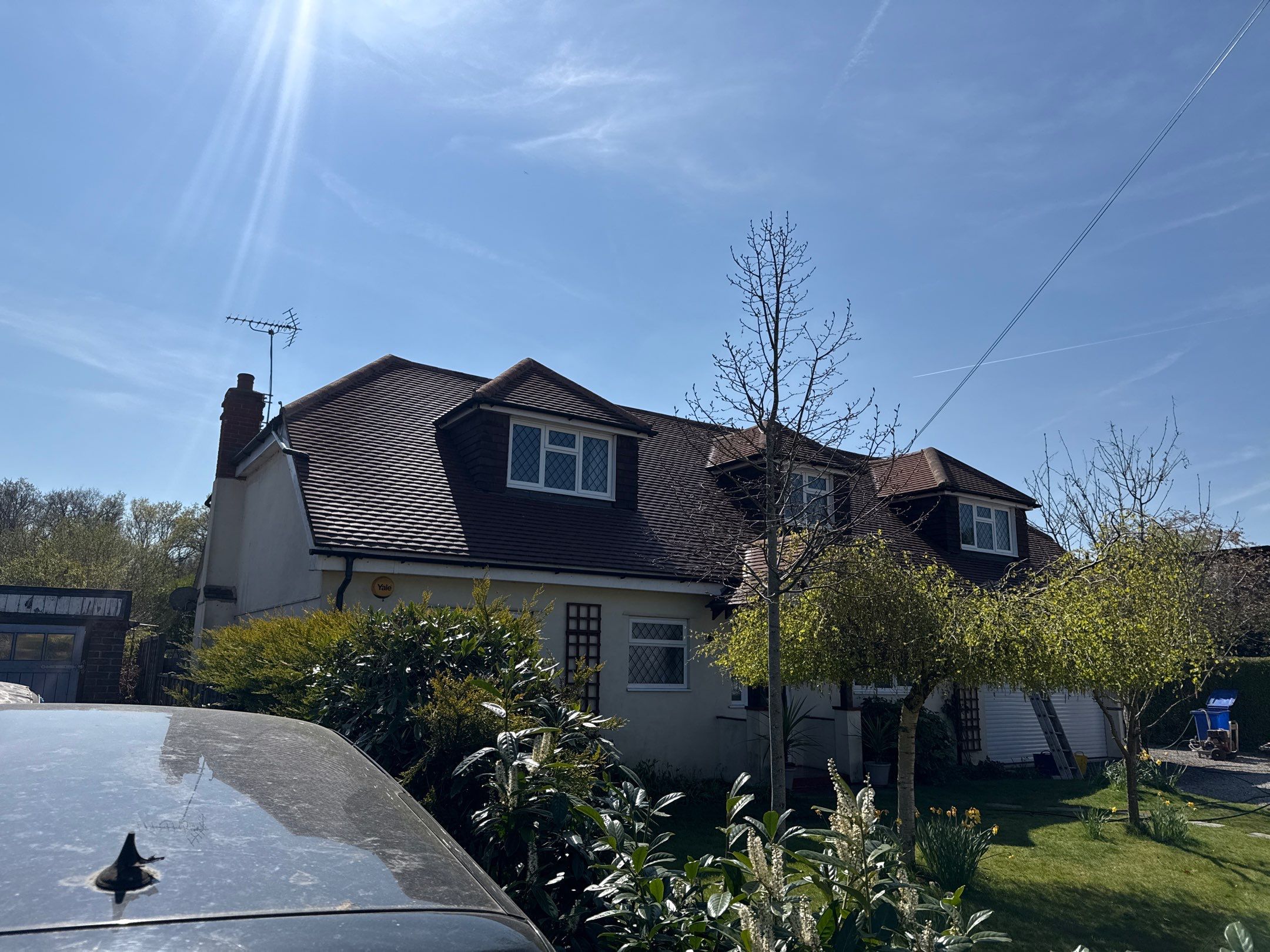 Roof Clean  - Moss Removal - Gutter Clean using Honda 15lpm Low Pressure Washing Machine by Ges Exterior Cleaning ltd