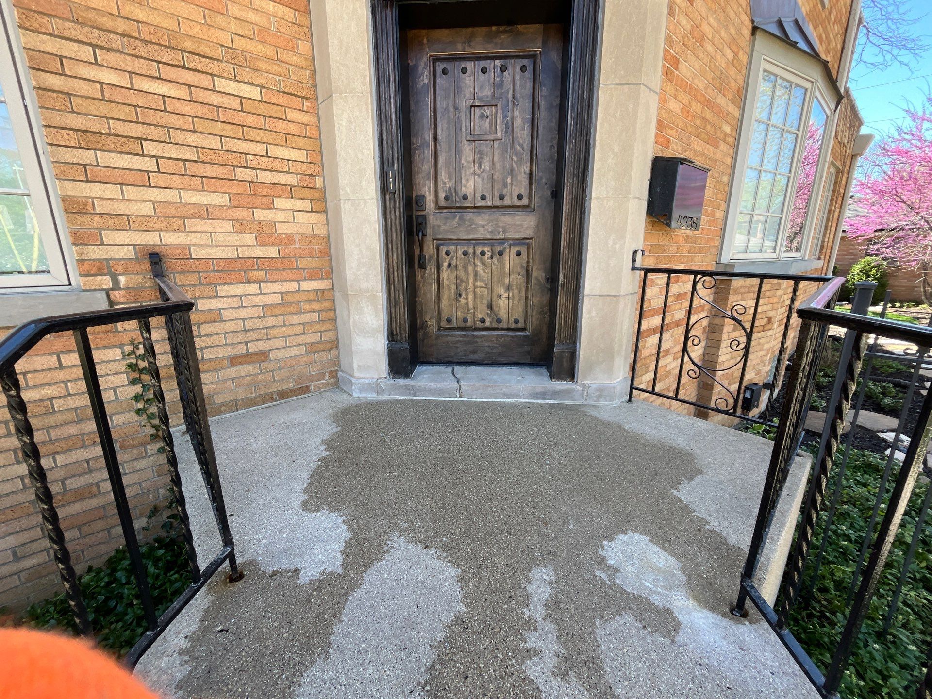 Brick repair, CSS, and stone cleaning by Northern Power Washing LLC.