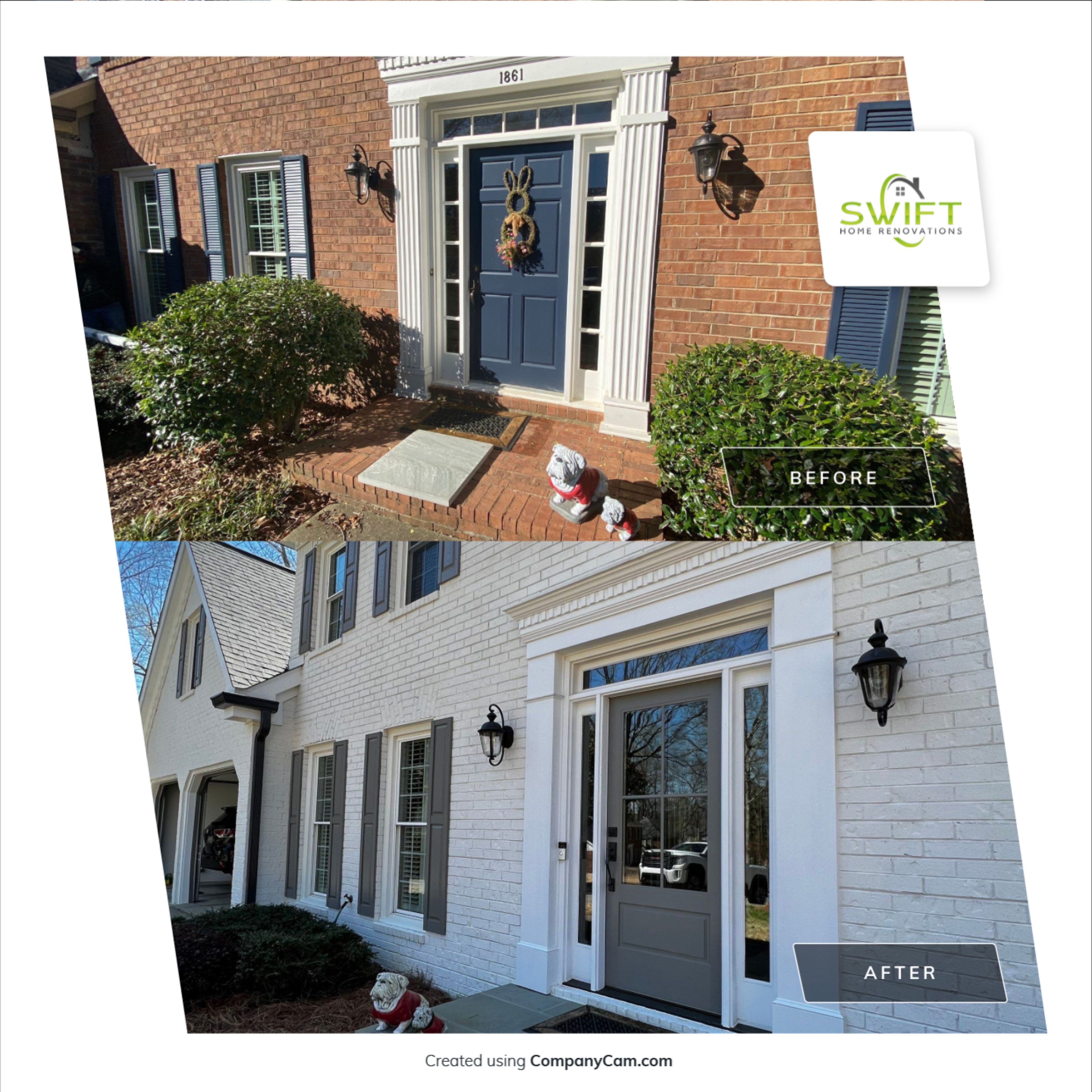 Tree Damage Structural Repair and Exterior Painting in Roswell by Swift Home Renovations
