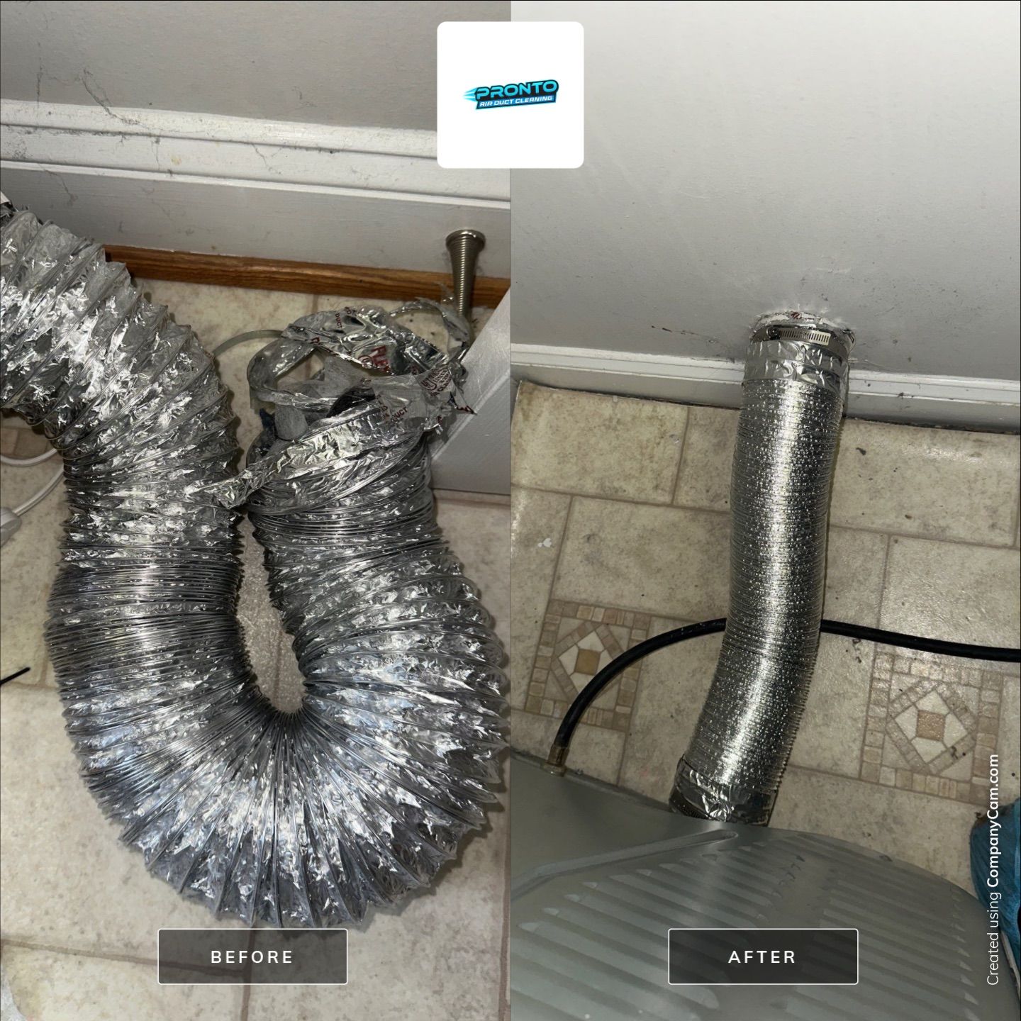 Dryer Vent Cleaning / Transition Duct by Pronto Air Duct Cleaning