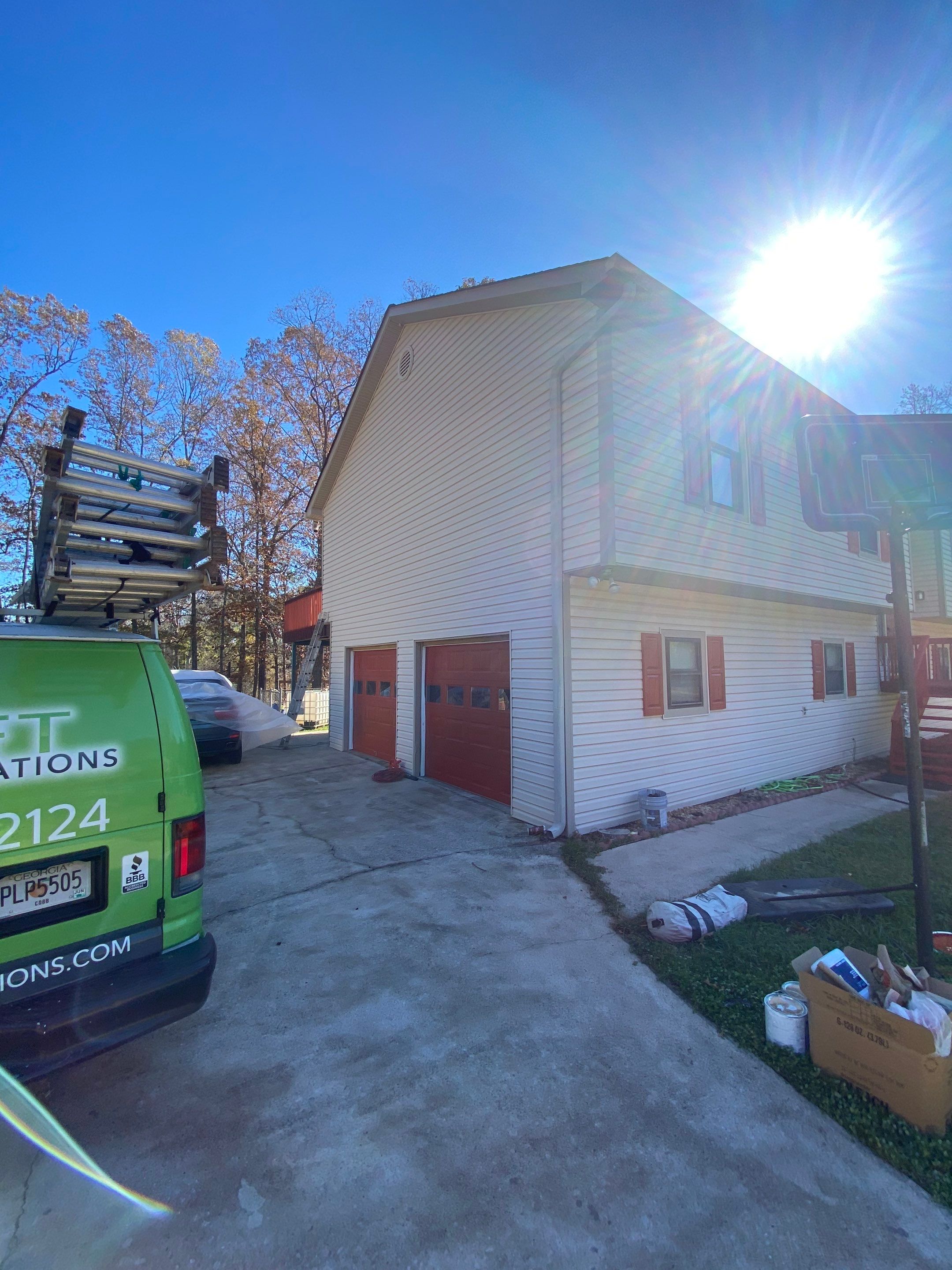 Exterior Painting and Deck Staining Project in Lithia Springs by Swift Home Renovations