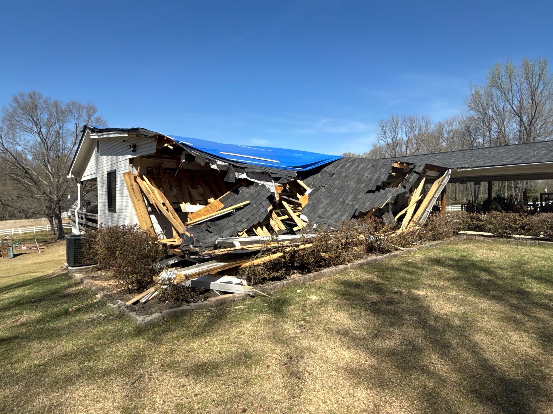 Structural Roof Restoration and Porch Repair in Hernando MS by Revival Roofing Services