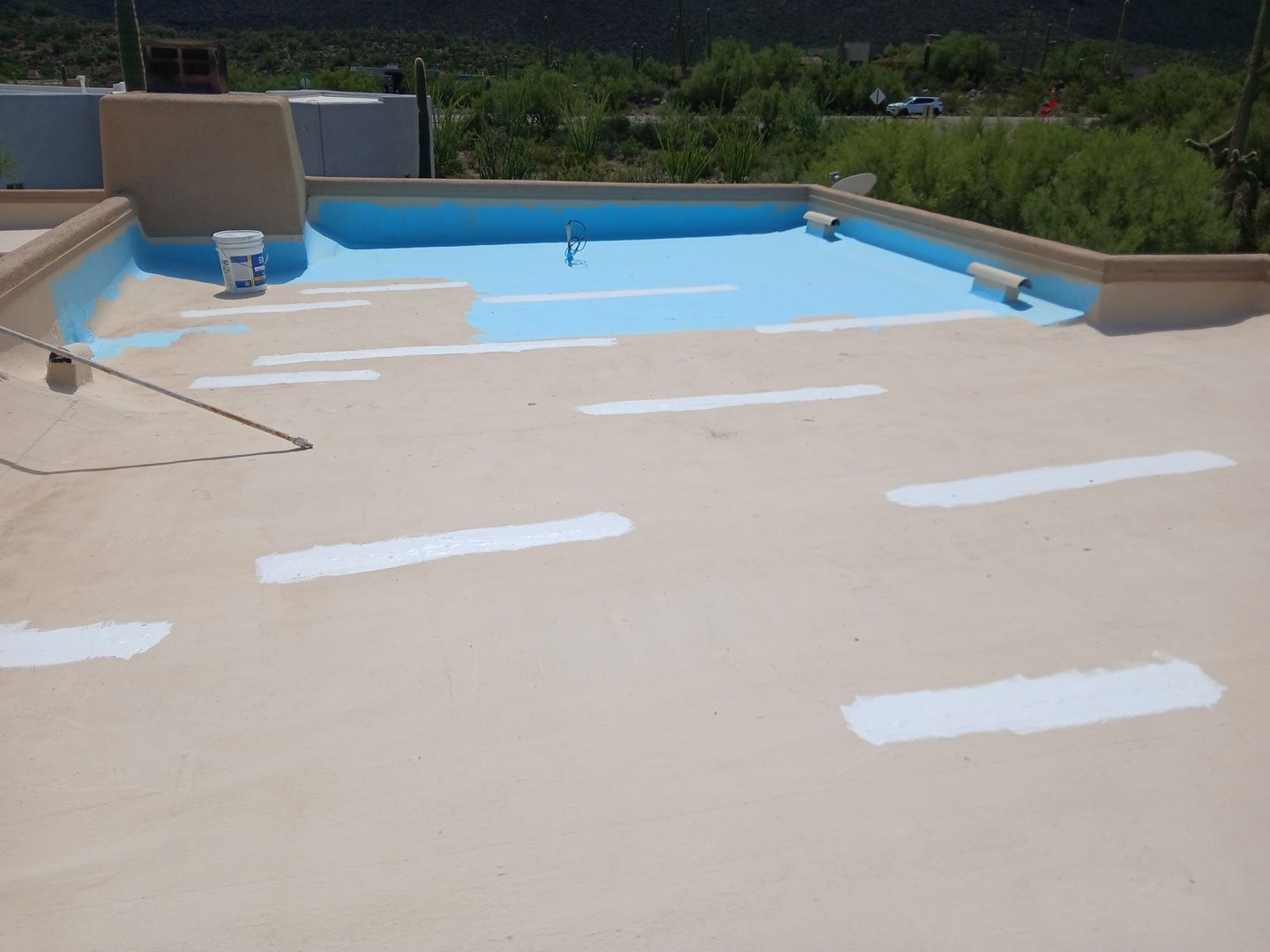Residential Flat Roof Elastomeric Coating and Restoration in Tucson by West Coast Roofing AZ