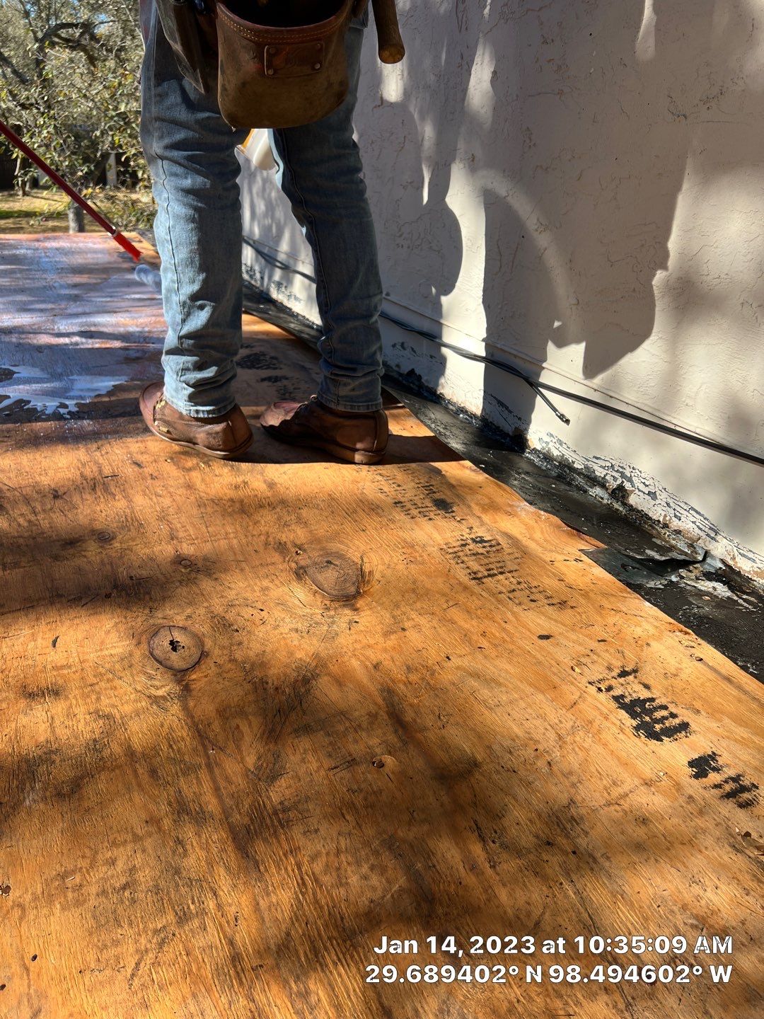 Residential Flat Roof Replacement using Mulehide Modified Bitumen Roofing by Premier Roofing and Contracting